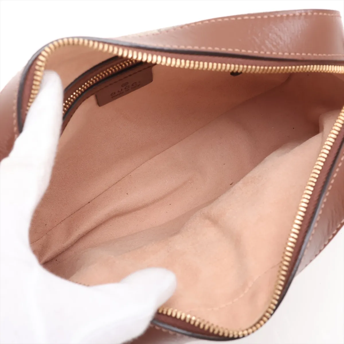 GG Supreme Horsebit PVC x Leather Shoulder Bag, Beige x Brown, 645454 — view 6