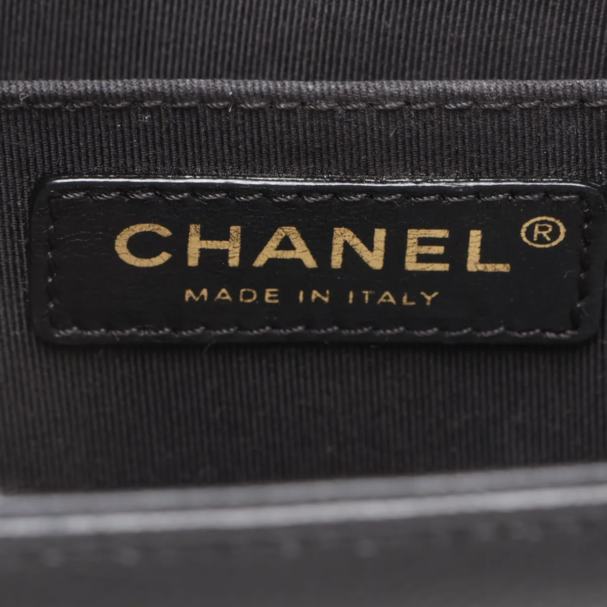 Boy Chanel 25 Caviar Skin Chain Shoulder Bag, Black with Gold Hardware, 28741317, Serial Number 28, A67086 — view 9