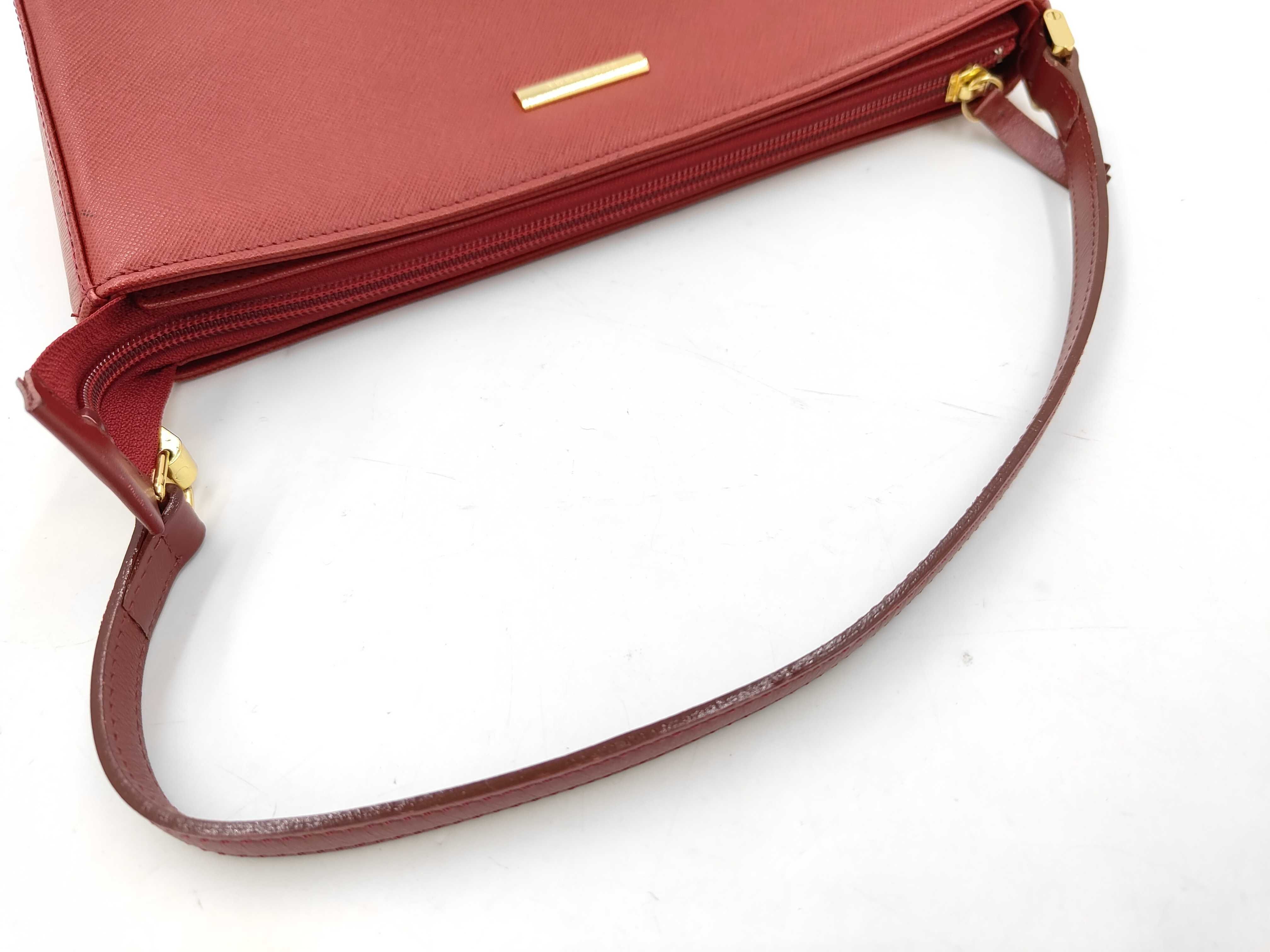 Shoulder Bag, Leather, Red — view 4