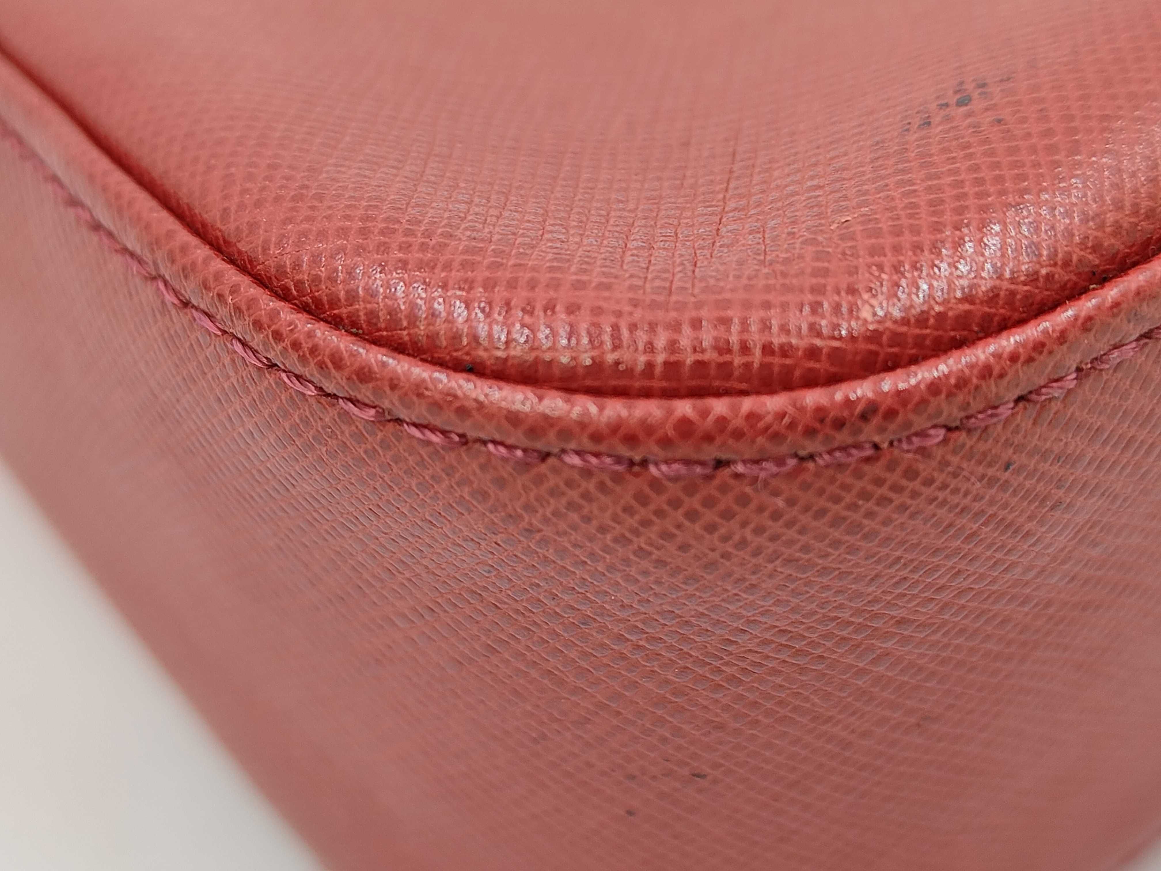 Shoulder Bag, Leather, Red — view 6