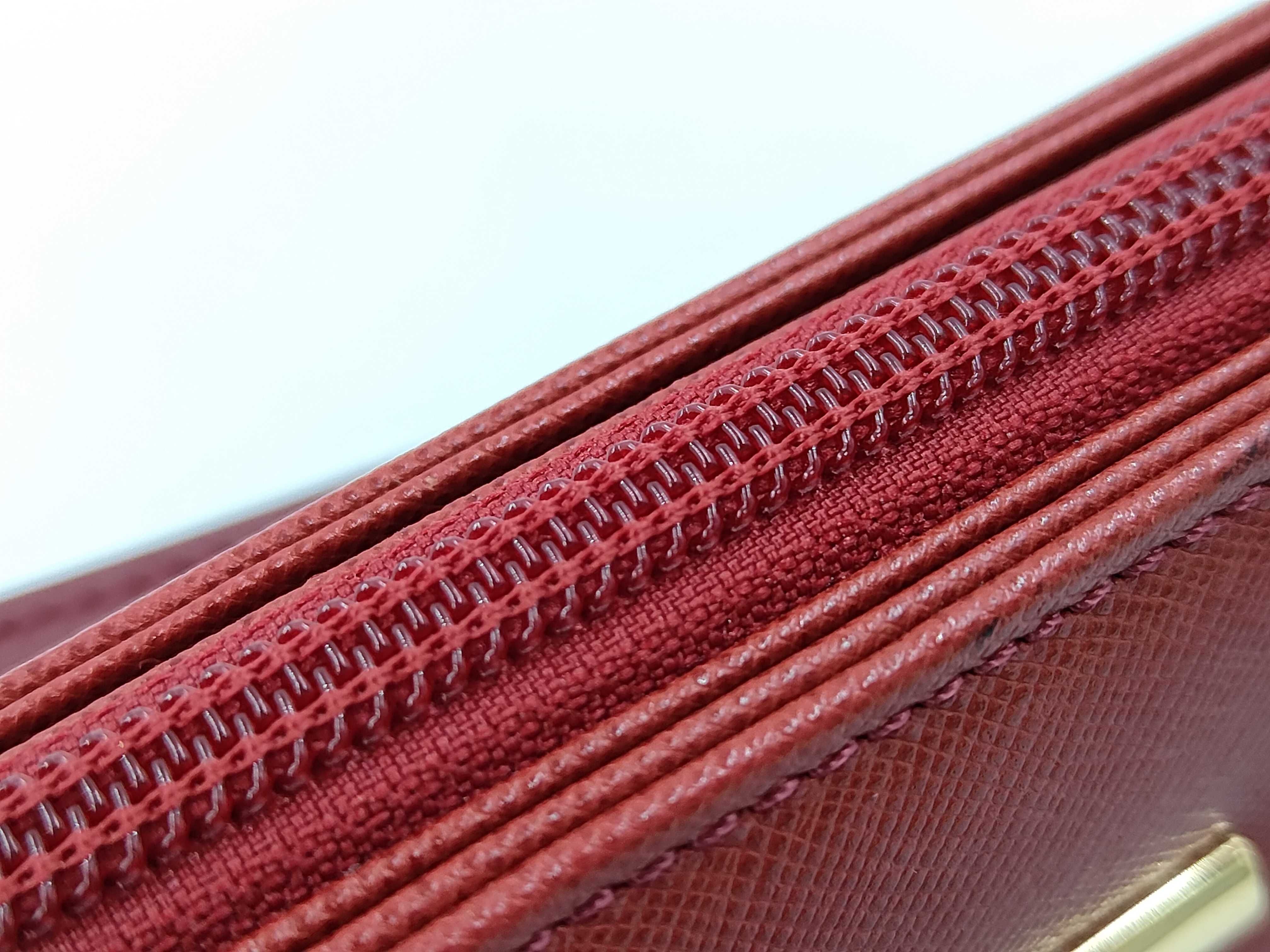Shoulder Bag, Leather, Red — view 8