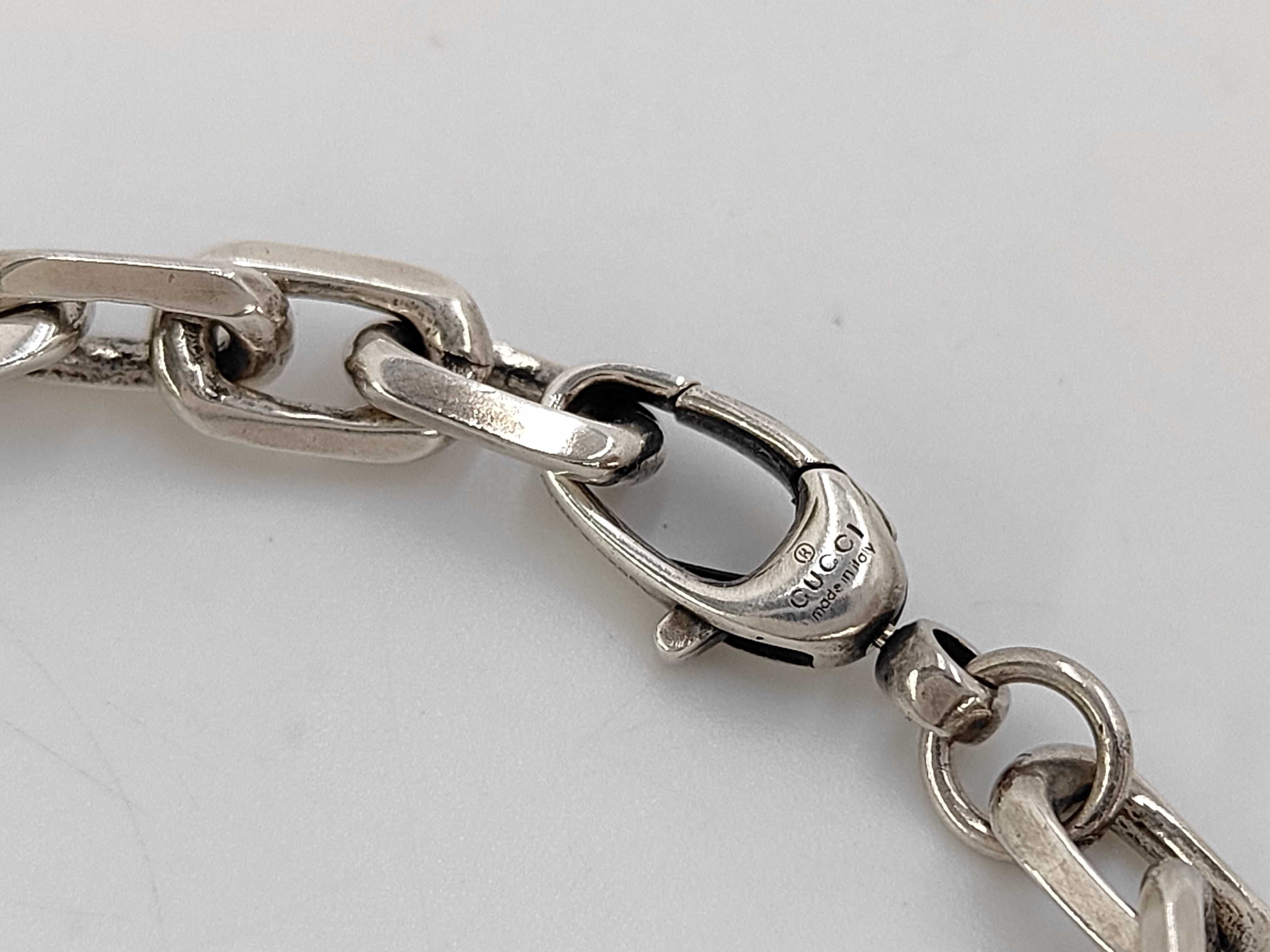 Interlocking G Chain Bracelet, Sterling Silver 925 (AG925 stamped), Bracelet/Bangle — view 2