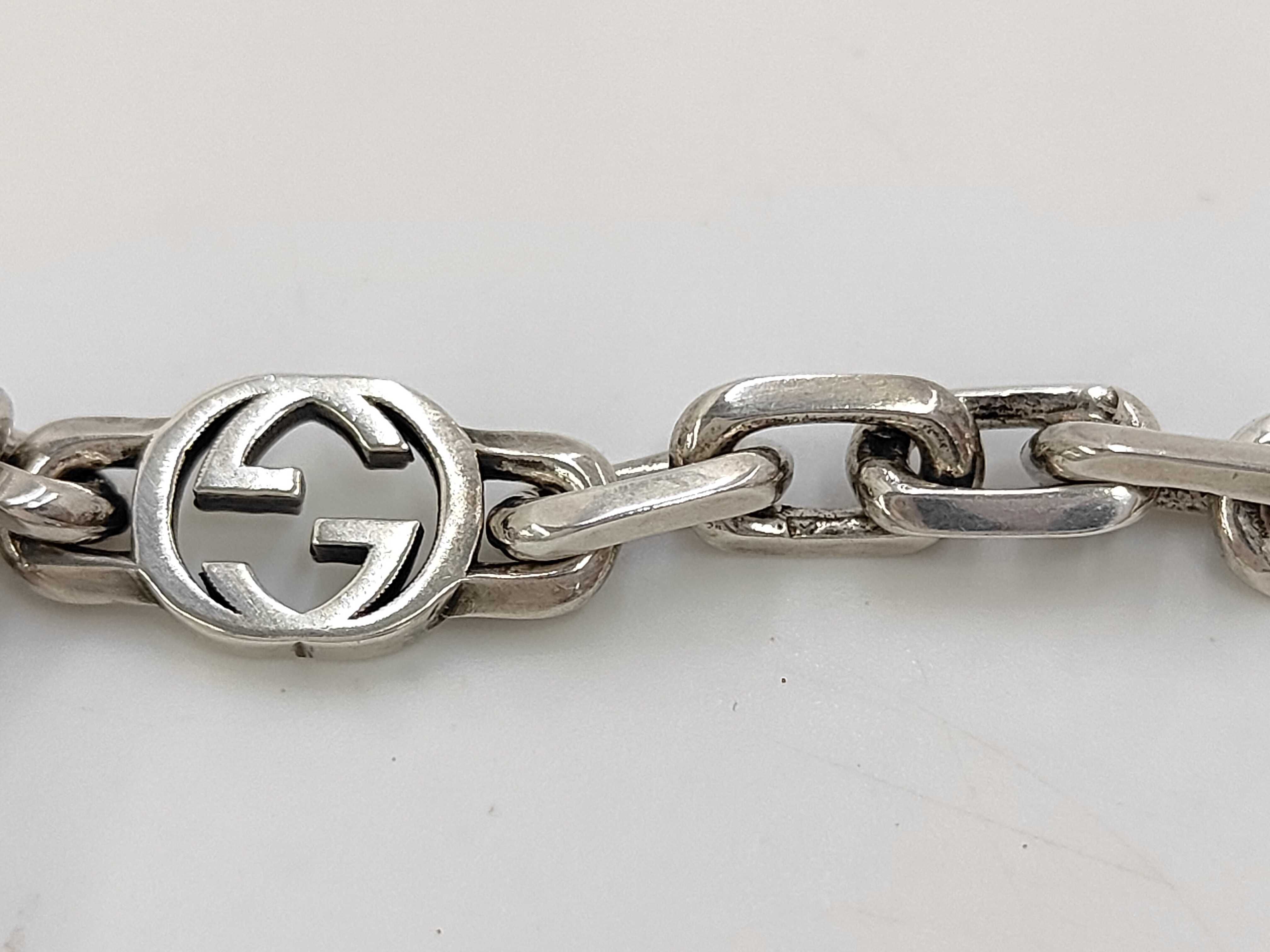 Interlocking G Chain Bracelet, Sterling Silver 925 (AG925 stamped), Bracelet/Bangle — view 3