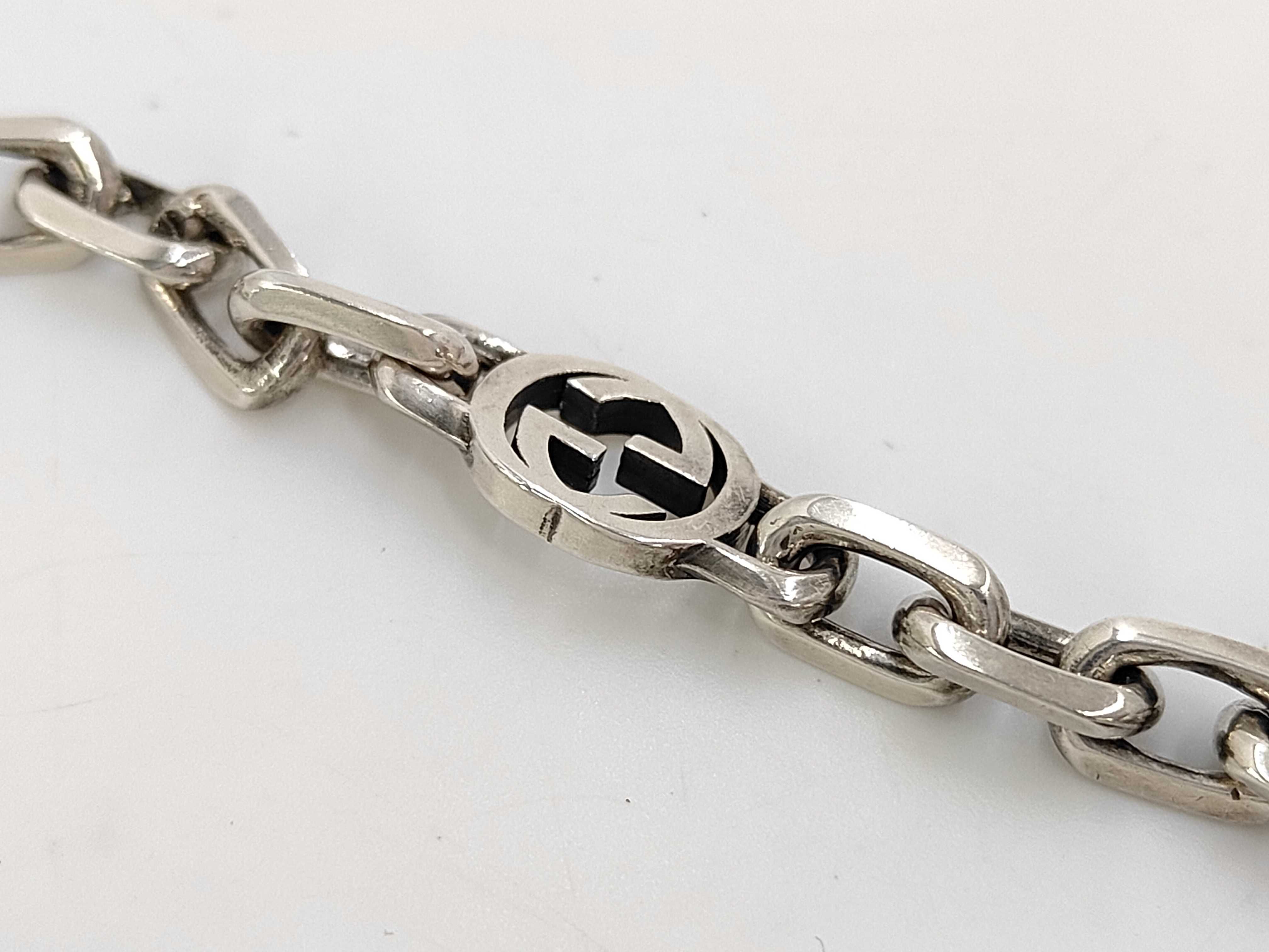 Interlocking G Chain Bracelet, Sterling Silver 925 (AG925 stamped), Bracelet/Bangle — view 4
