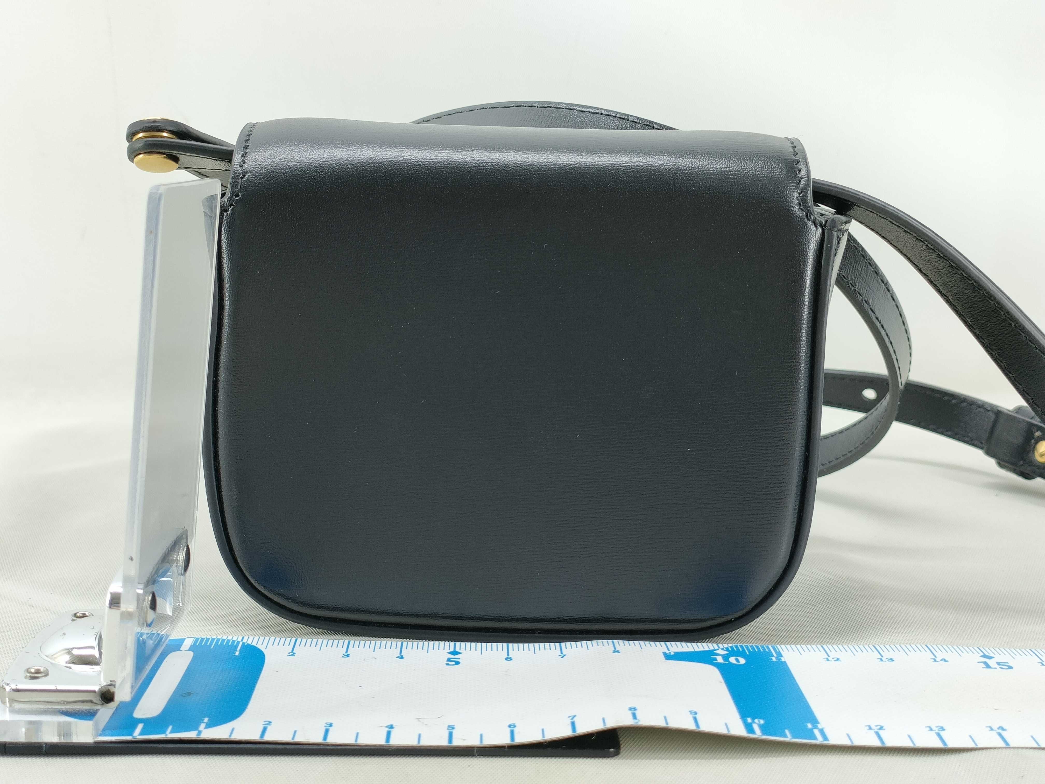 Mini Claude Triomphe Black Box Calf Shoulder Bag — view 2