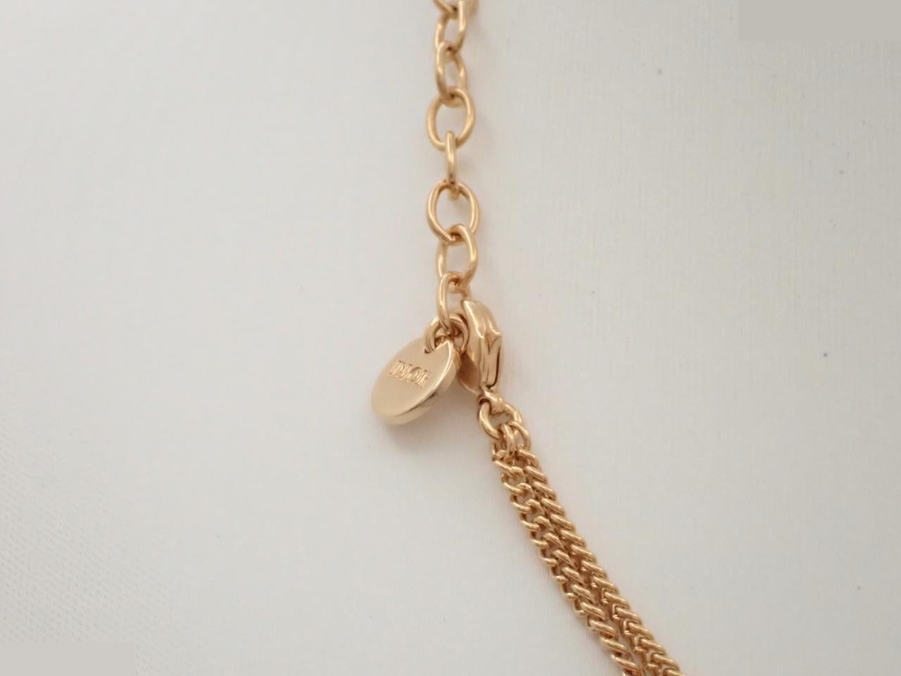 CD logo rhinestone necklace, neck circumference approximately 50cm — view 2