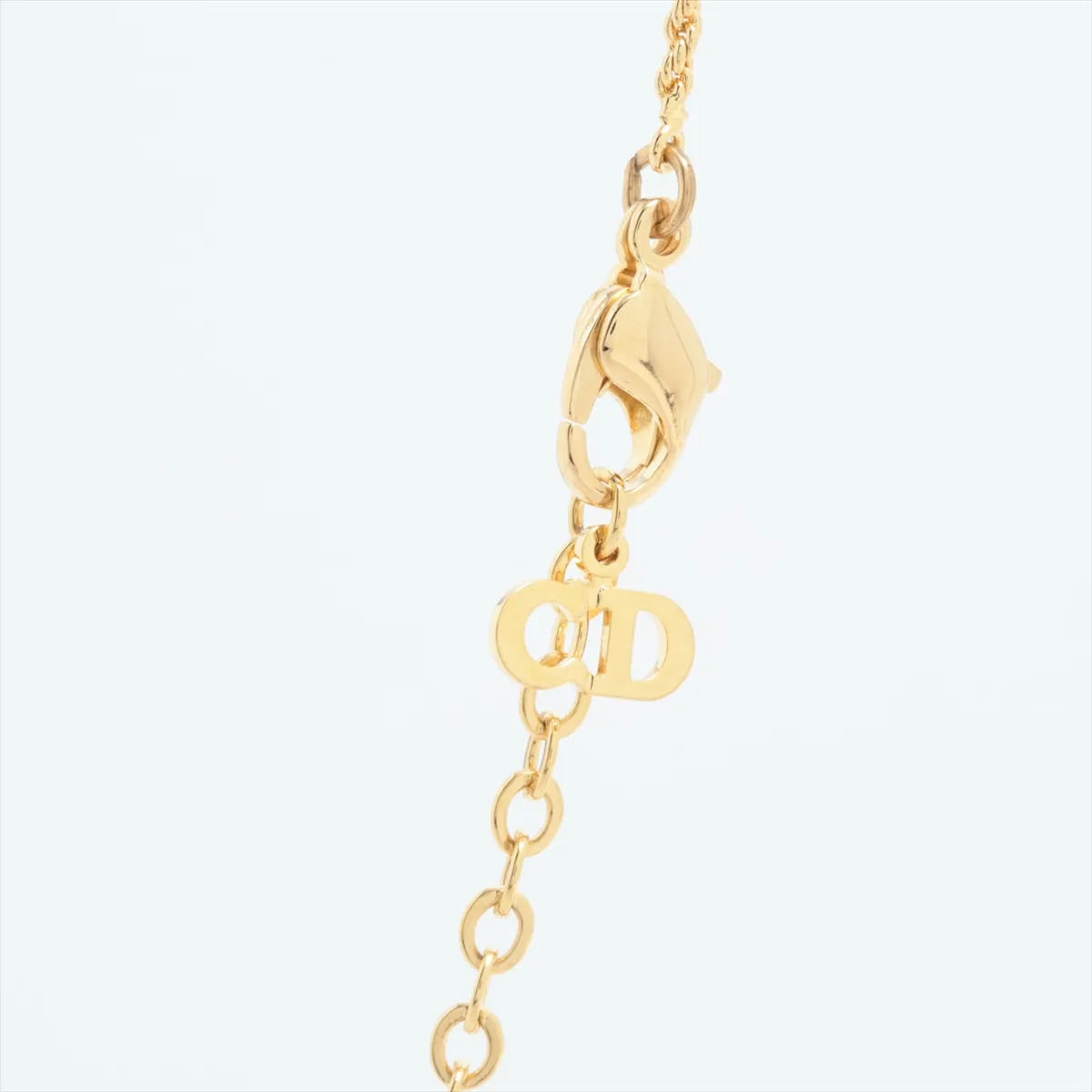 Emblem Necklace, GP Gold. Shows signs of wear, — view 3