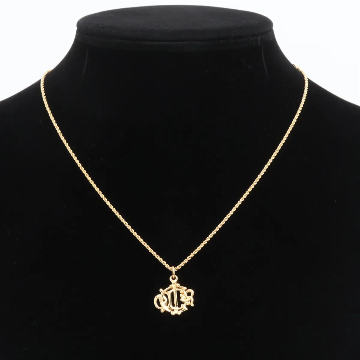 Emblem Necklace, GP Gold. Shows signs of wear, — view 5