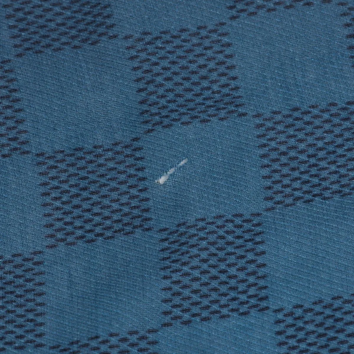 Etol Damier Gradient FF0138 Stole, Cotton x Silk, Blue. Shows signs of wear, — view 5