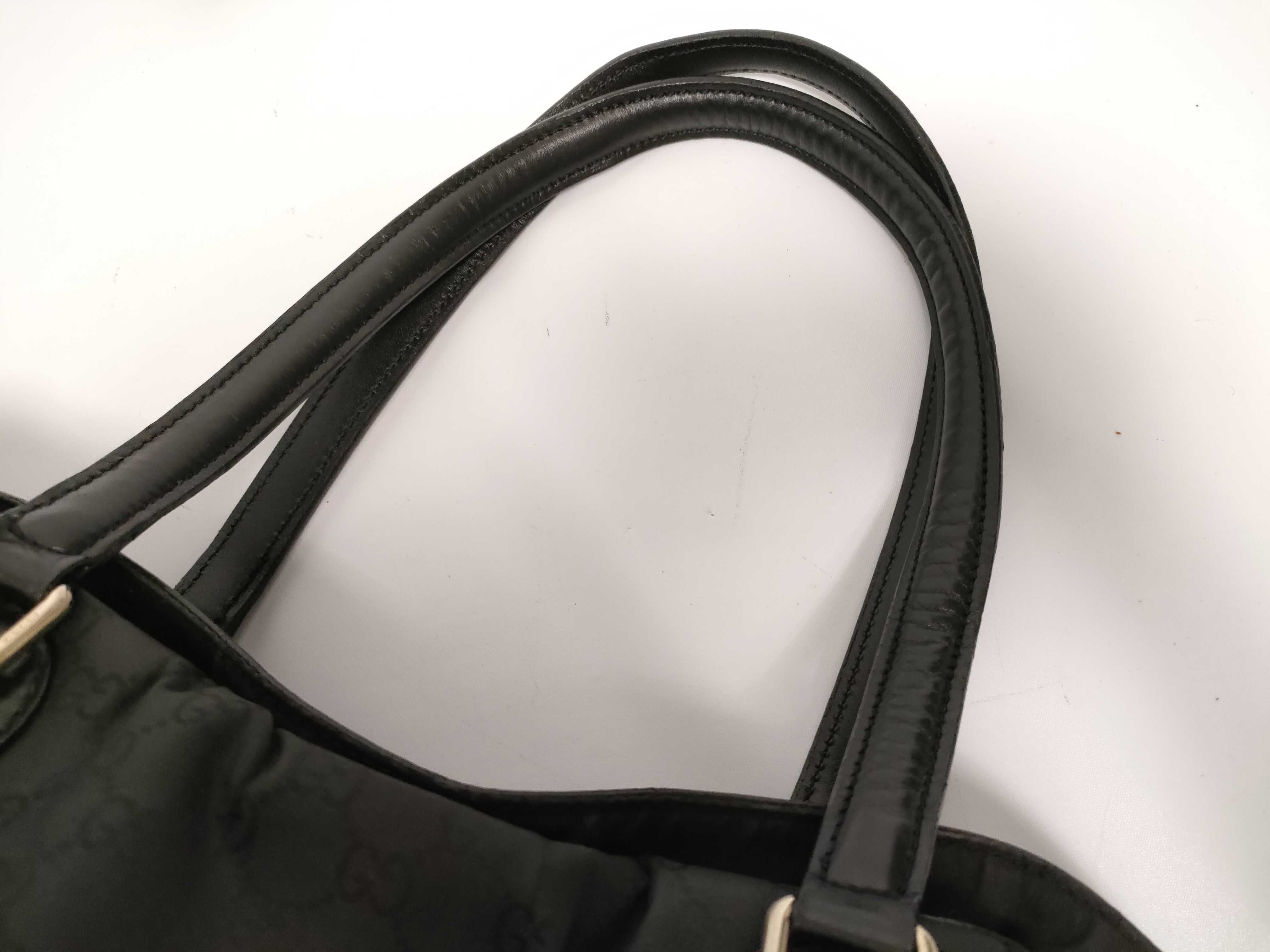 GG Canvas Leather Tote Bag, Black, Serial Tote Bag — view 3
