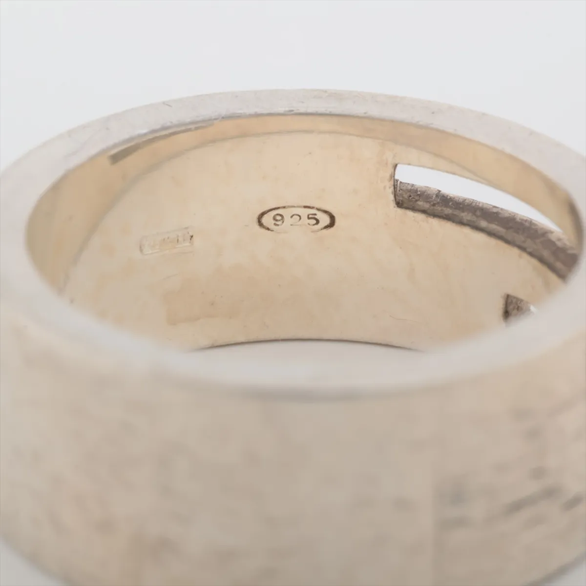 Branded G Ring, Size 11, 925 Sterling Silver, 7.2g, with dents, — view 3