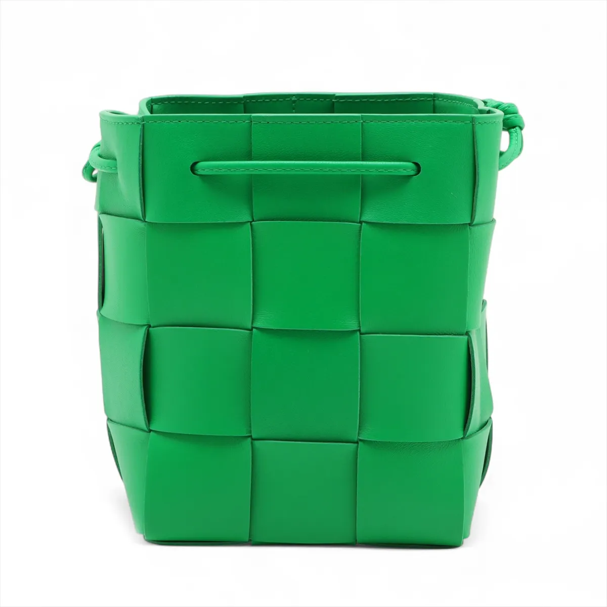 Maxi Intrecciato Cassette Mini Crossbody Bag Leather Shoulder Bag Green — view 2