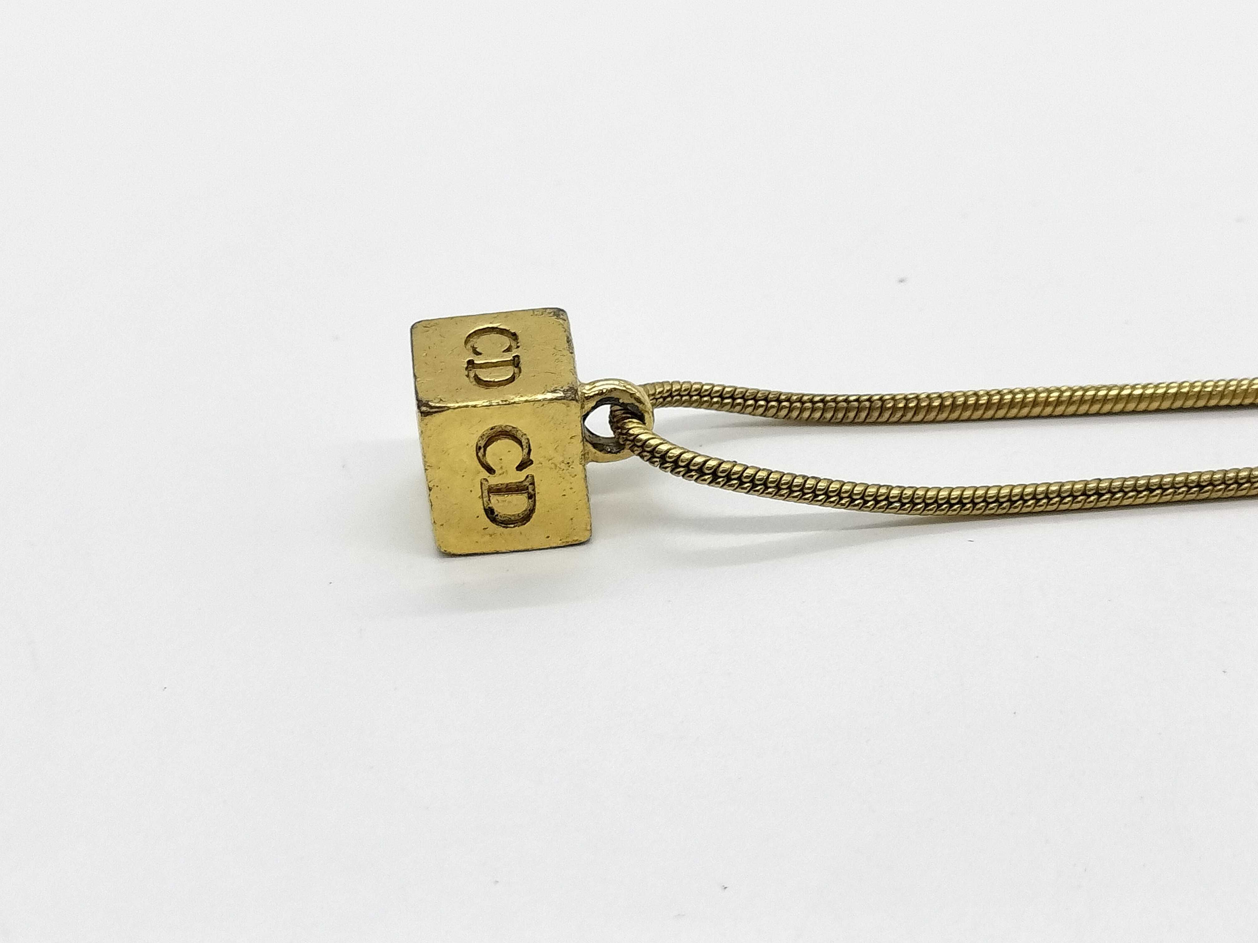 CD Logo Cube Necklace — view 3