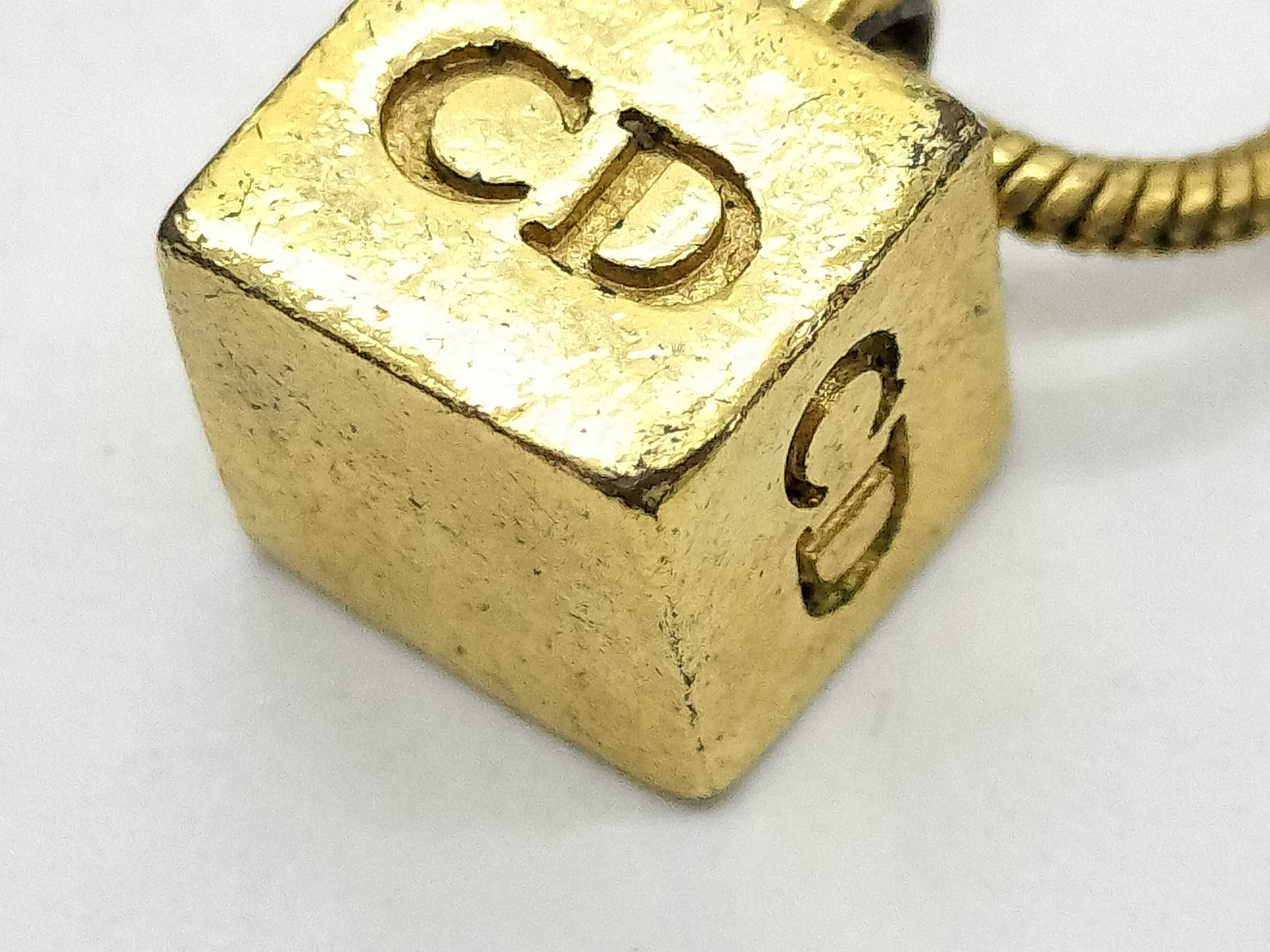 CD Logo Cube Necklace — view 7