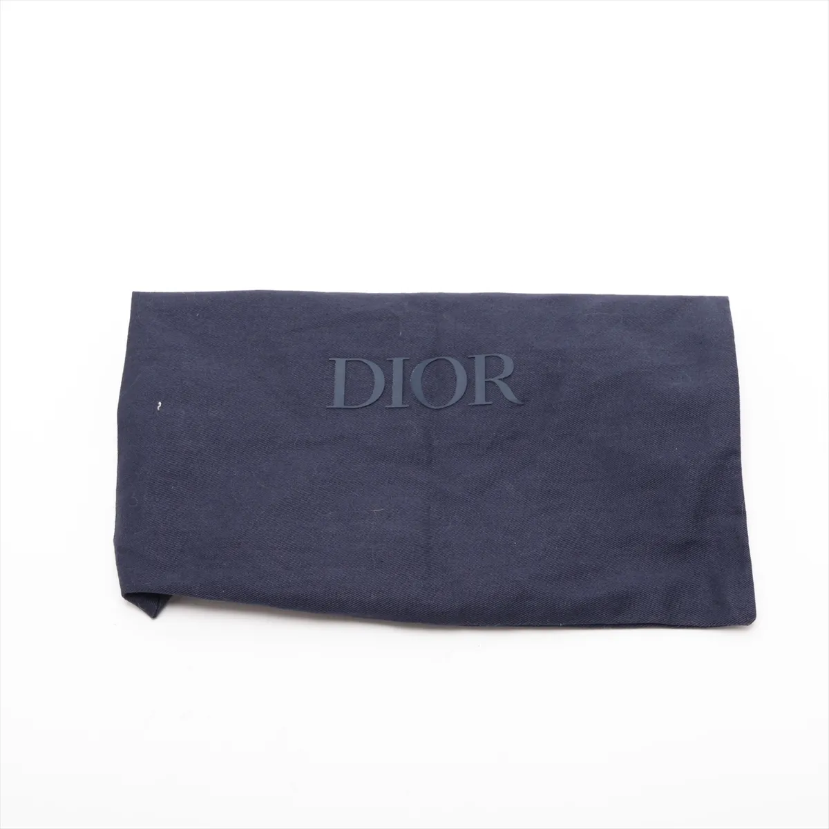 Oblique Saddle Canvas x Leather Shoulder Bag, Navy — view 10