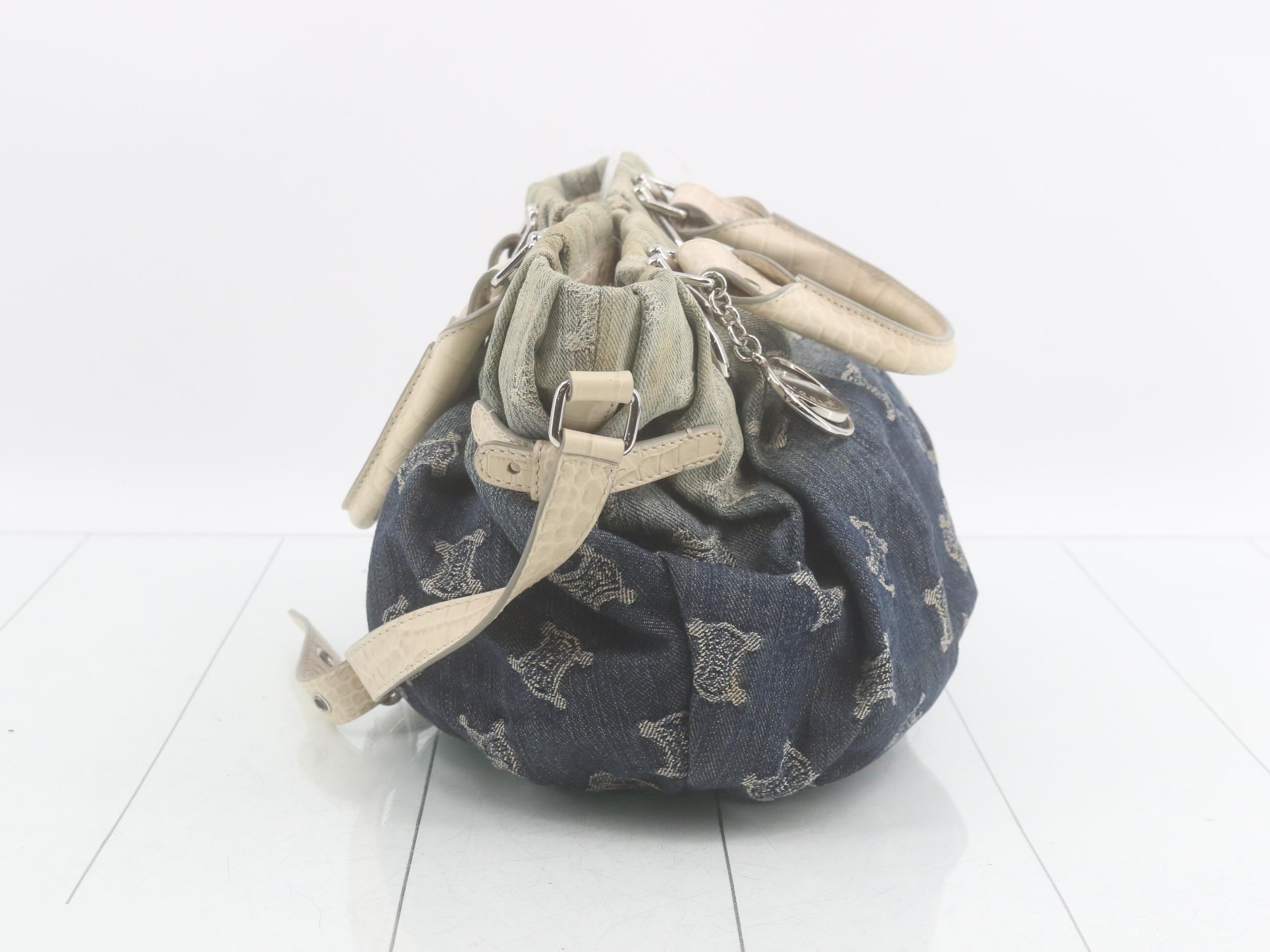 2-way denim Triomphe shoulder bag/handbag — view 4