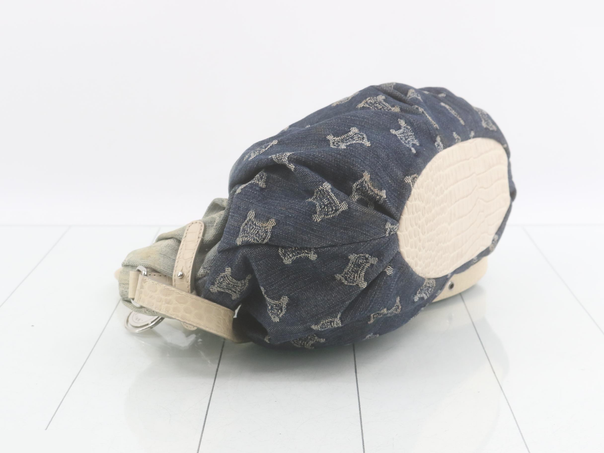 2-way denim Triomphe shoulder bag/handbag — view 5