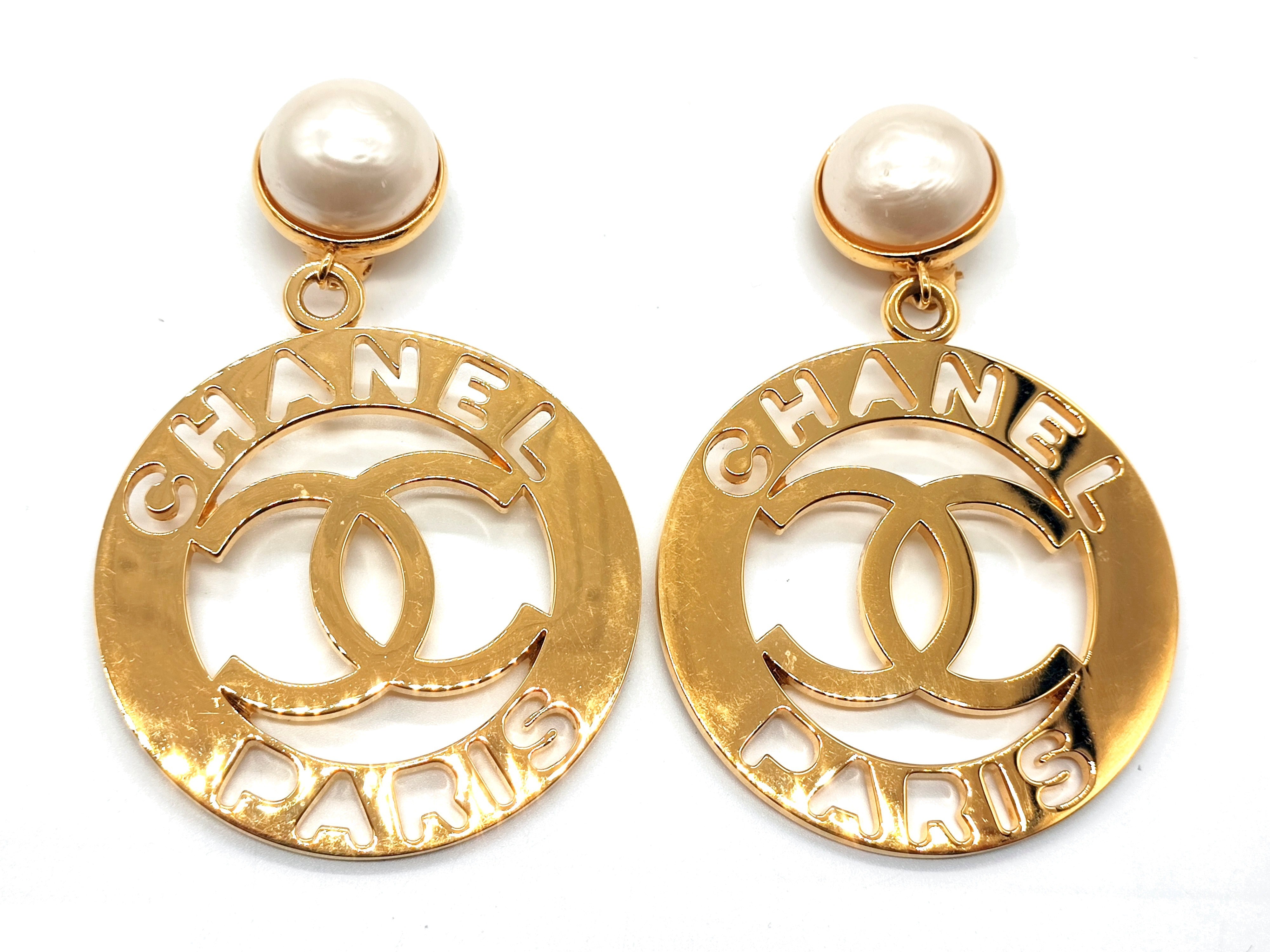 Coco Mark Big Pearl Swing Earrings — view 3