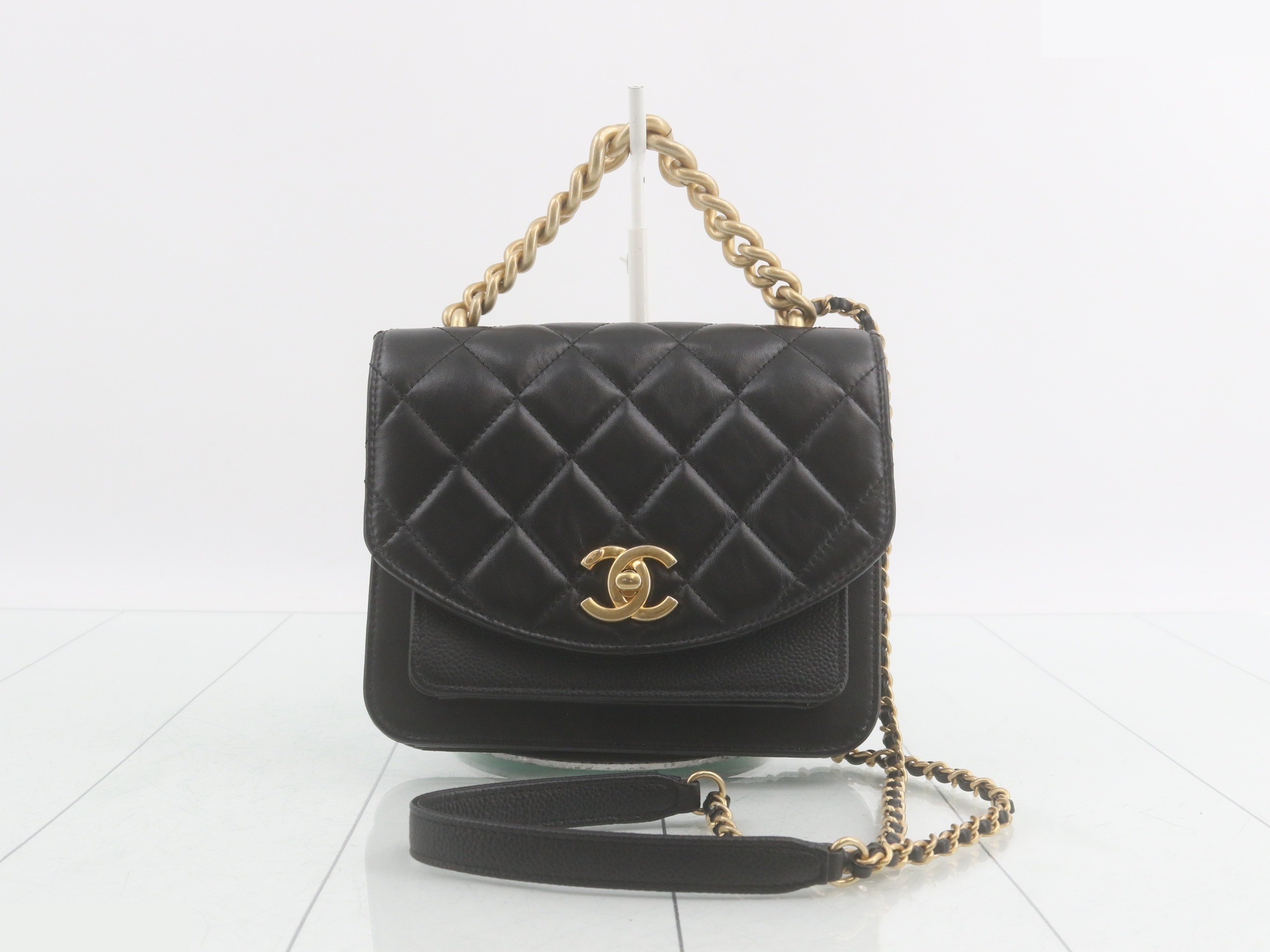 Matelassé Chain Handbag/Shoulder Bag (2-Way)