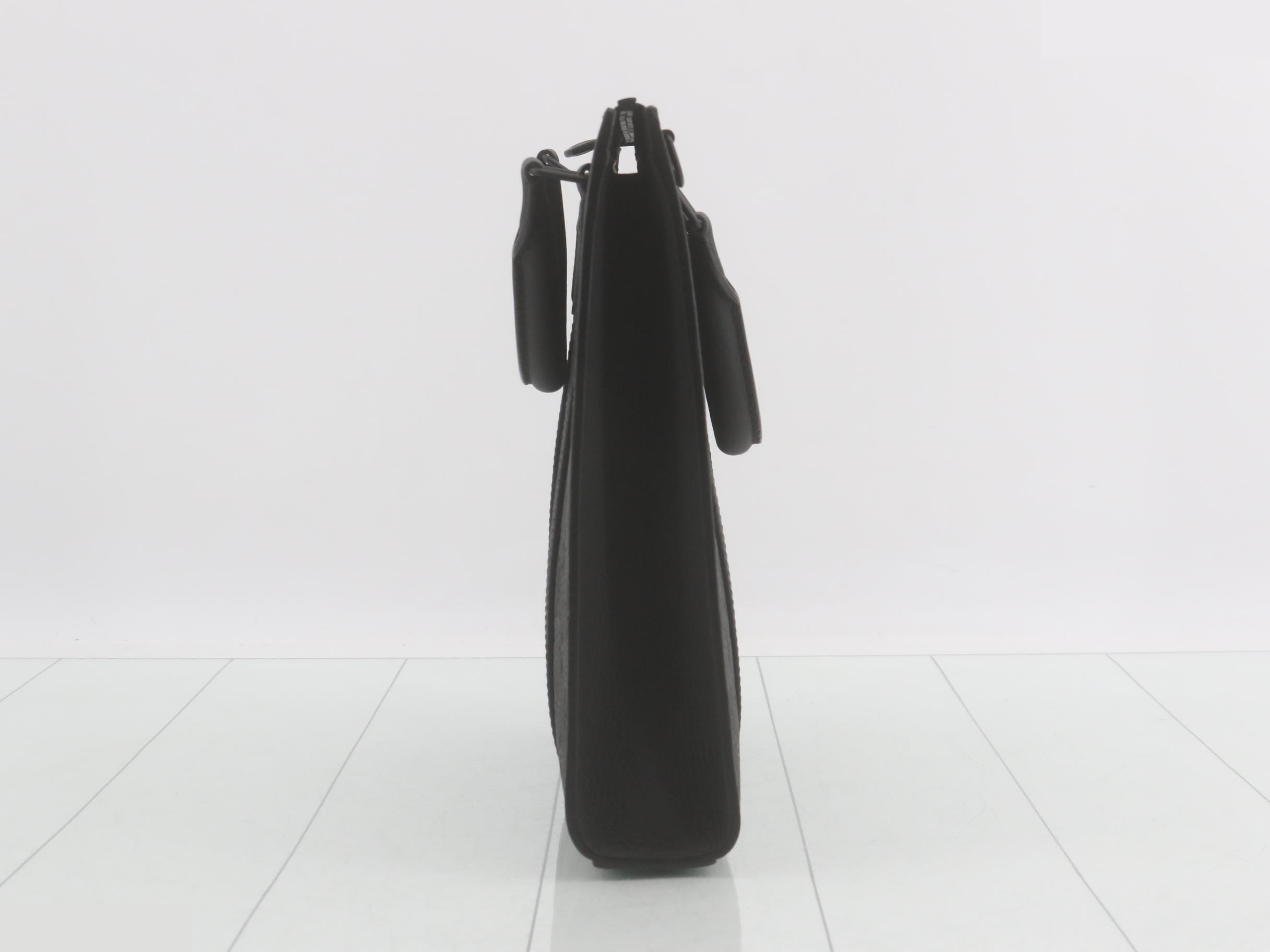 Monogram Taurillon Sac Plat Cloth, Unused, Black — view 3