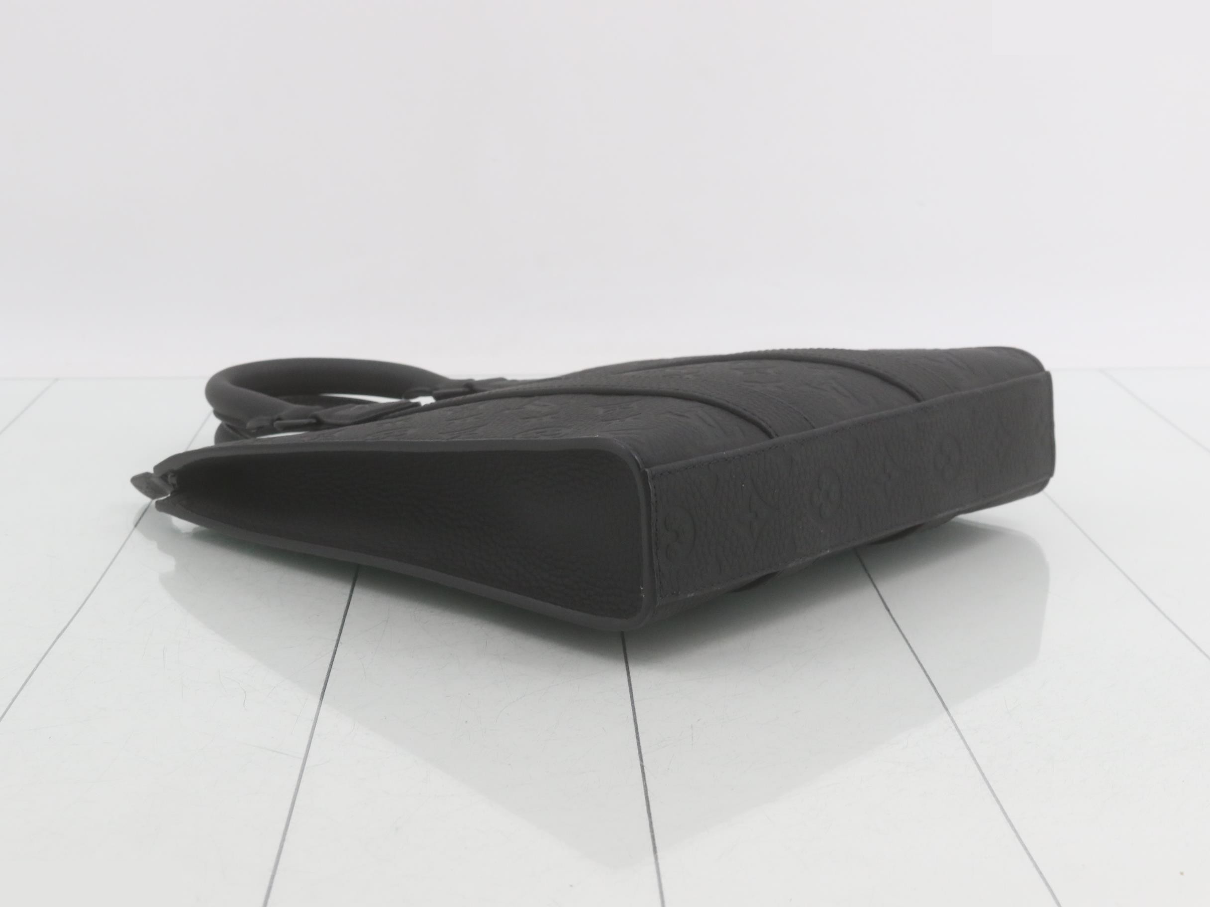 Monogram Taurillon Sac Plat Cloth, Unused, Black — view 5