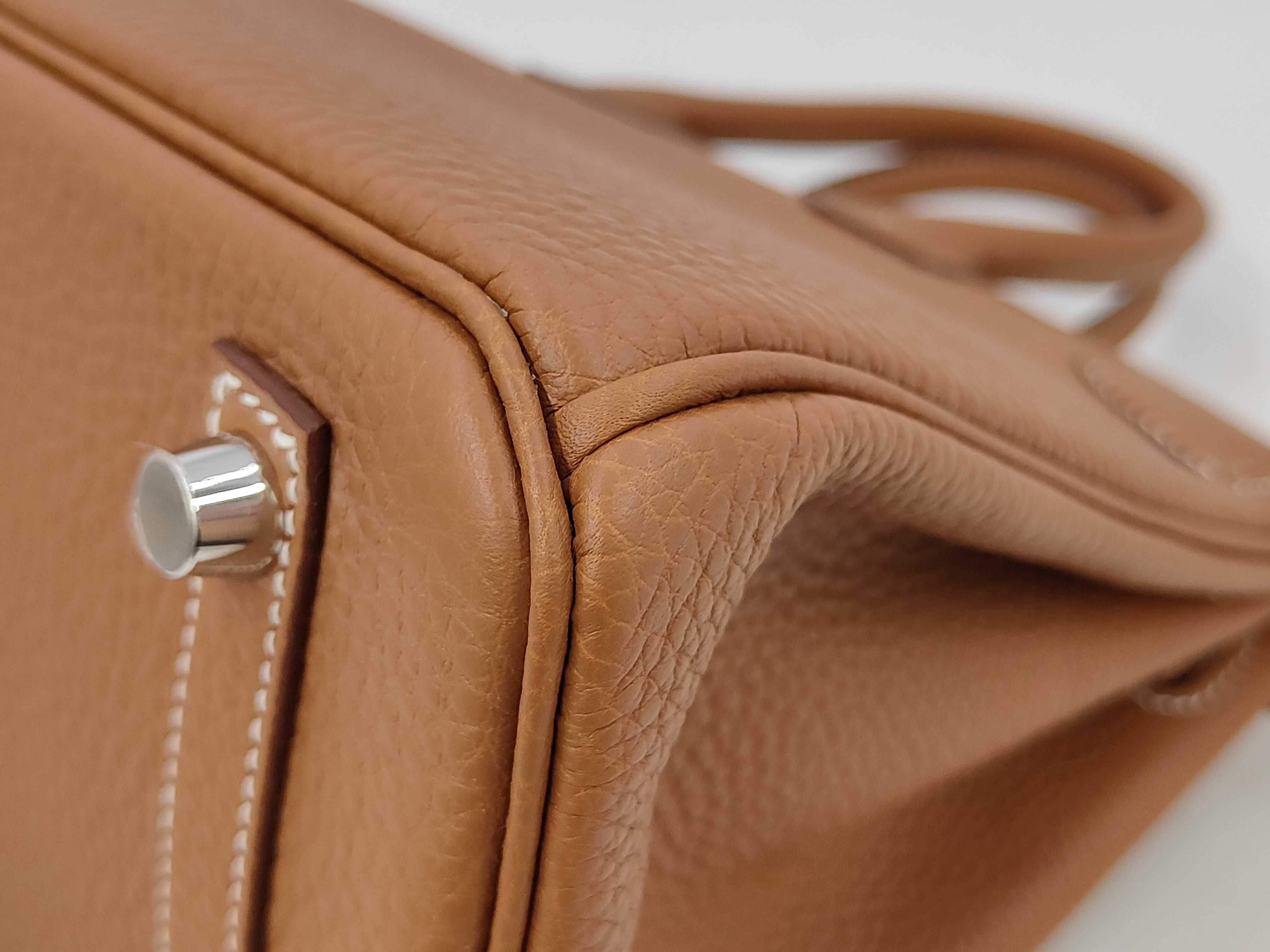 Birkin 25 Gold Togo Leather Silver Hardware G Stamp Handbag — view 3