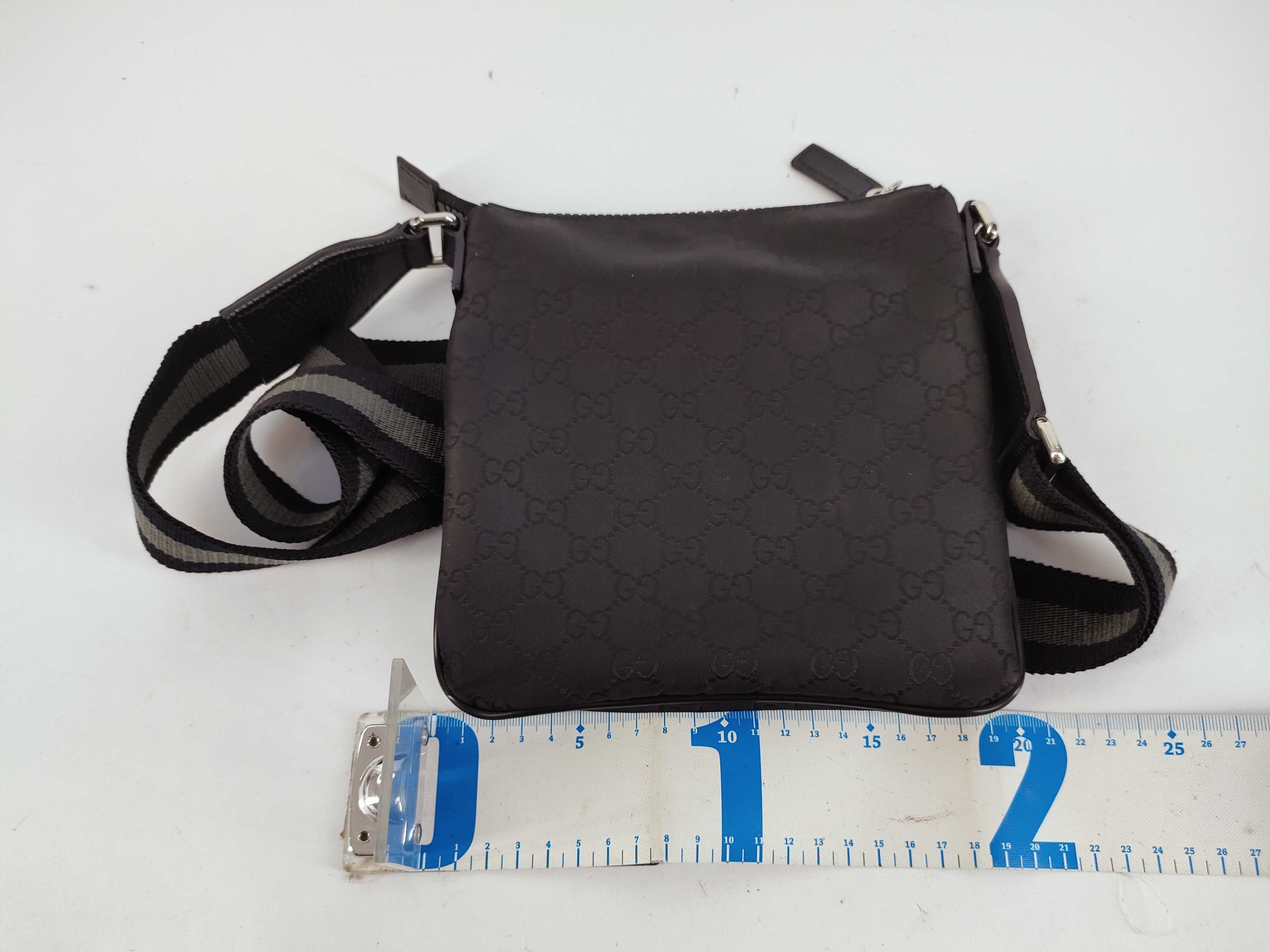 GG Nylon x Leather Shoulder Bag Black 449183 Outlet Item Shoulder Bag — view 2