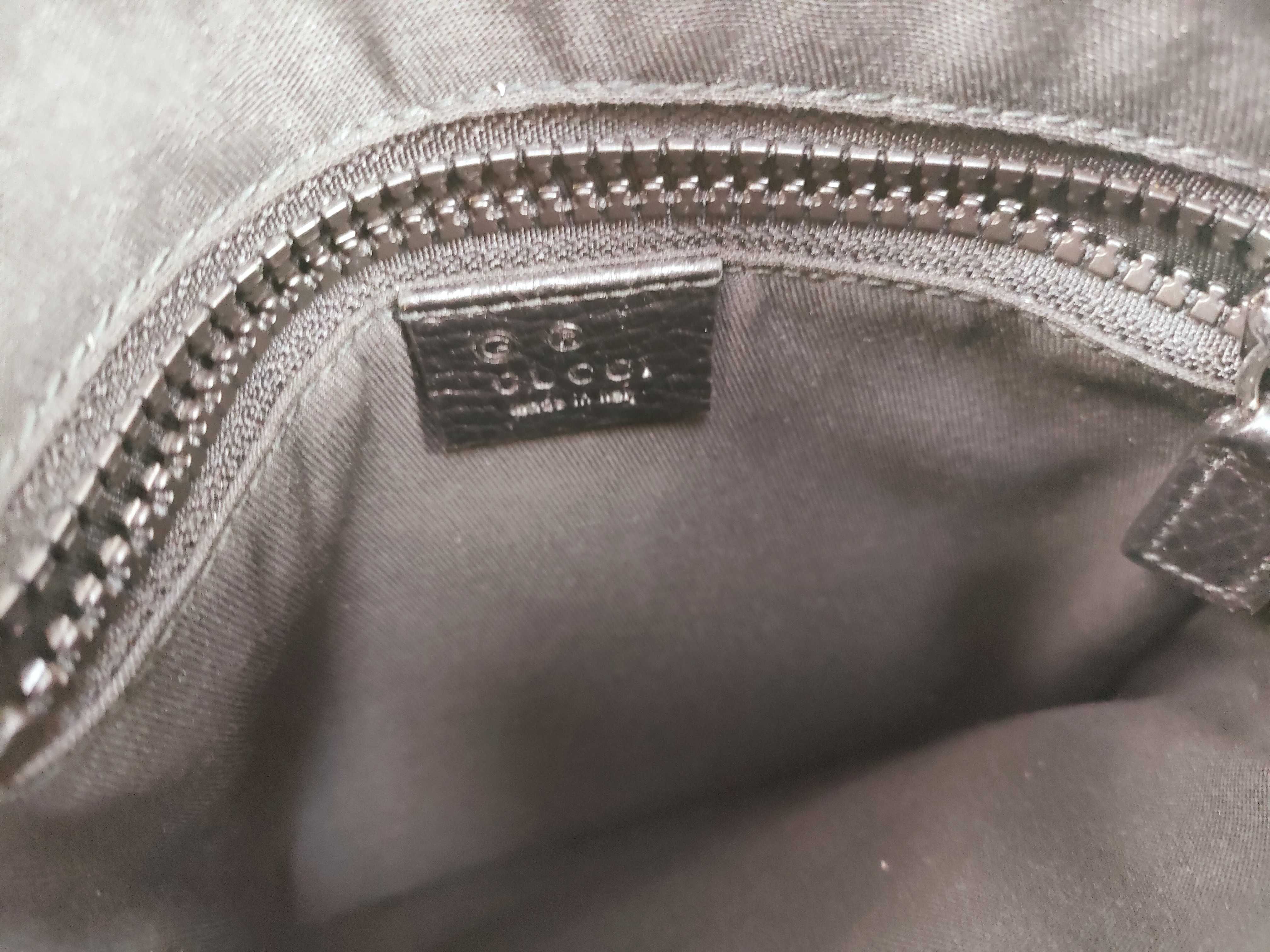 GG Nylon x Leather Shoulder Bag Black 449183 Outlet Item Shoulder Bag — view 11