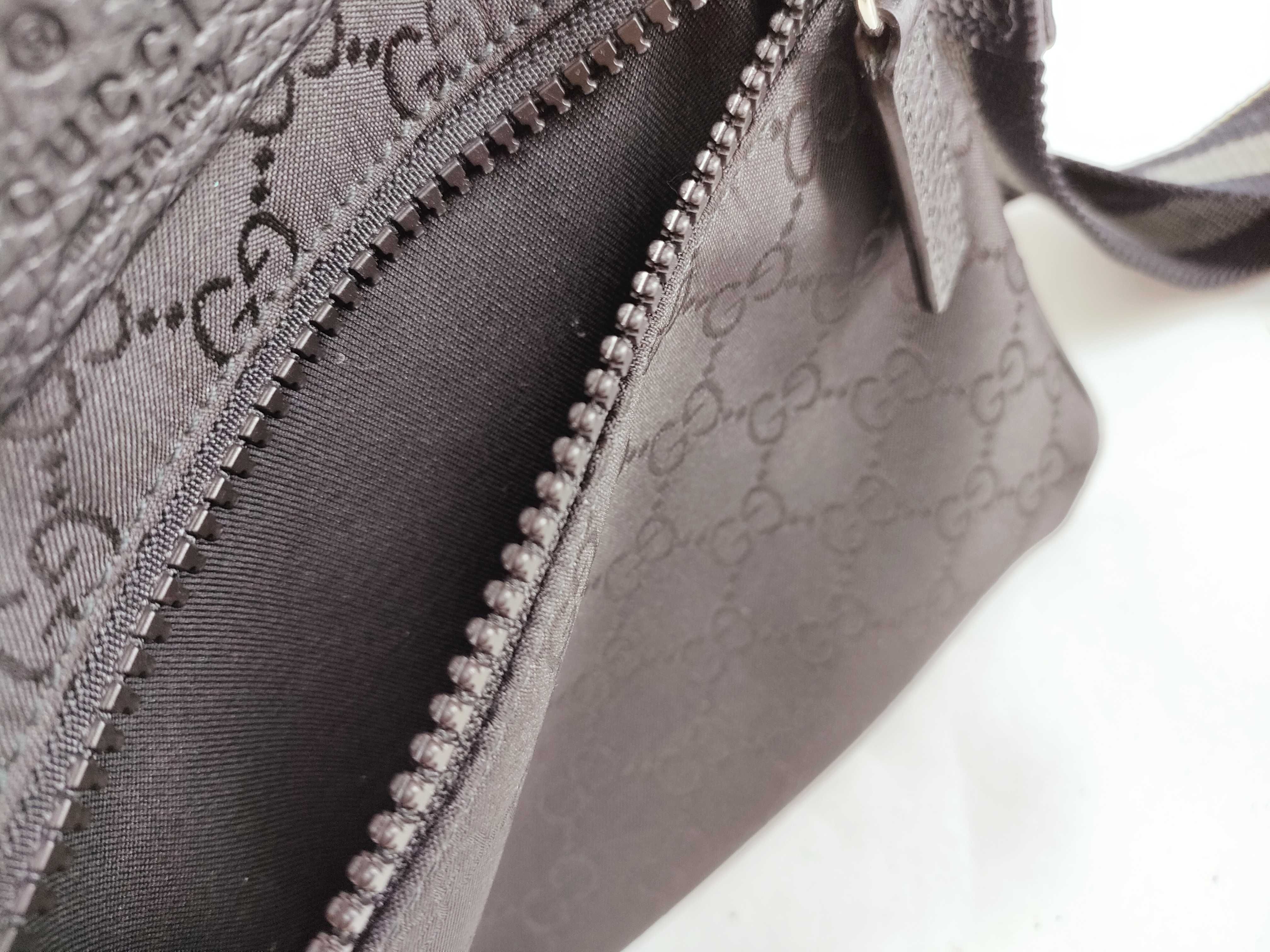GG Nylon x Leather Shoulder Bag Black 449183 Outlet Item Shoulder Bag — view 13
