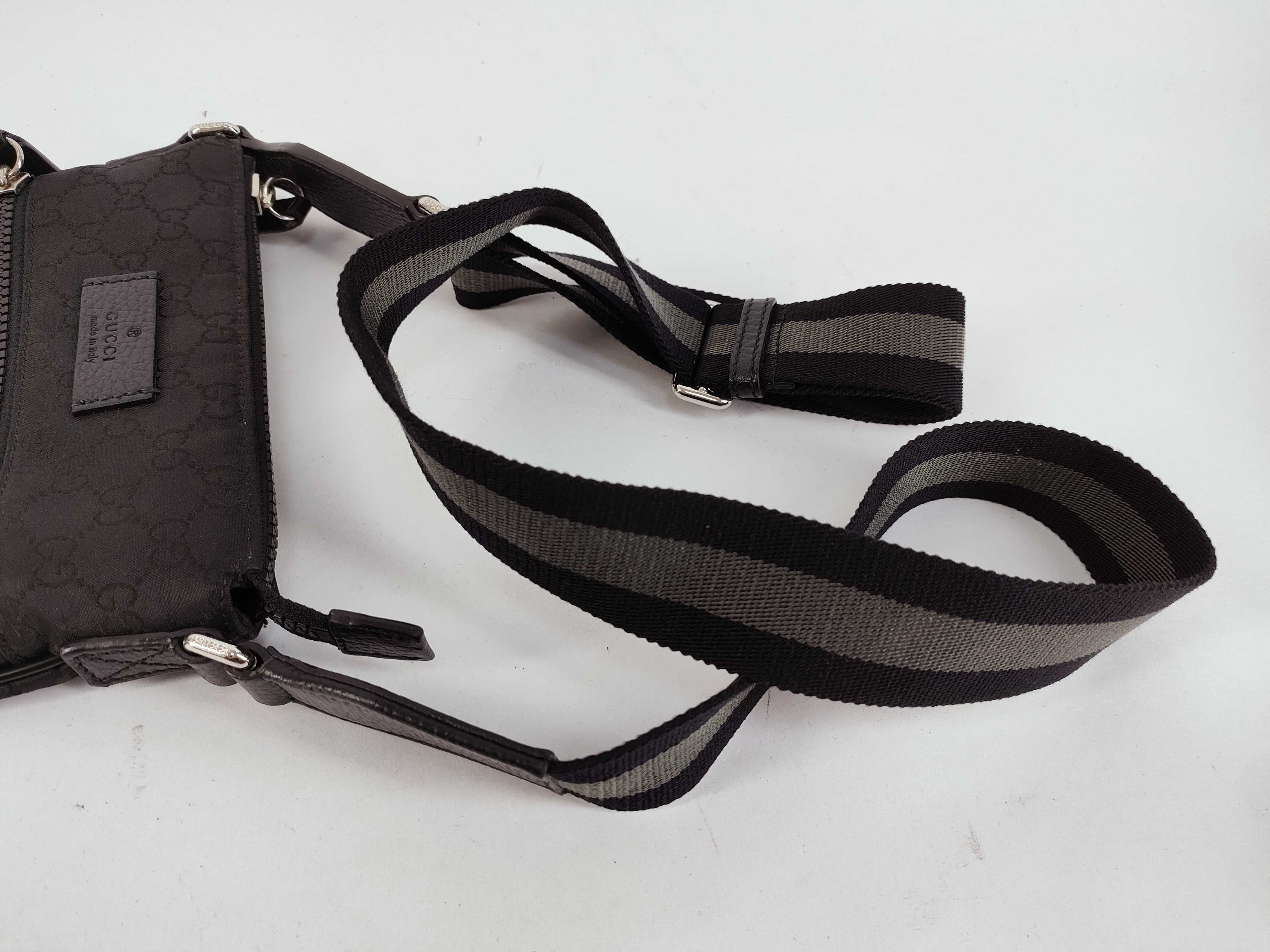 GG Nylon x Leather Shoulder Bag Black 449183 Outlet Item Shoulder Bag — view 3