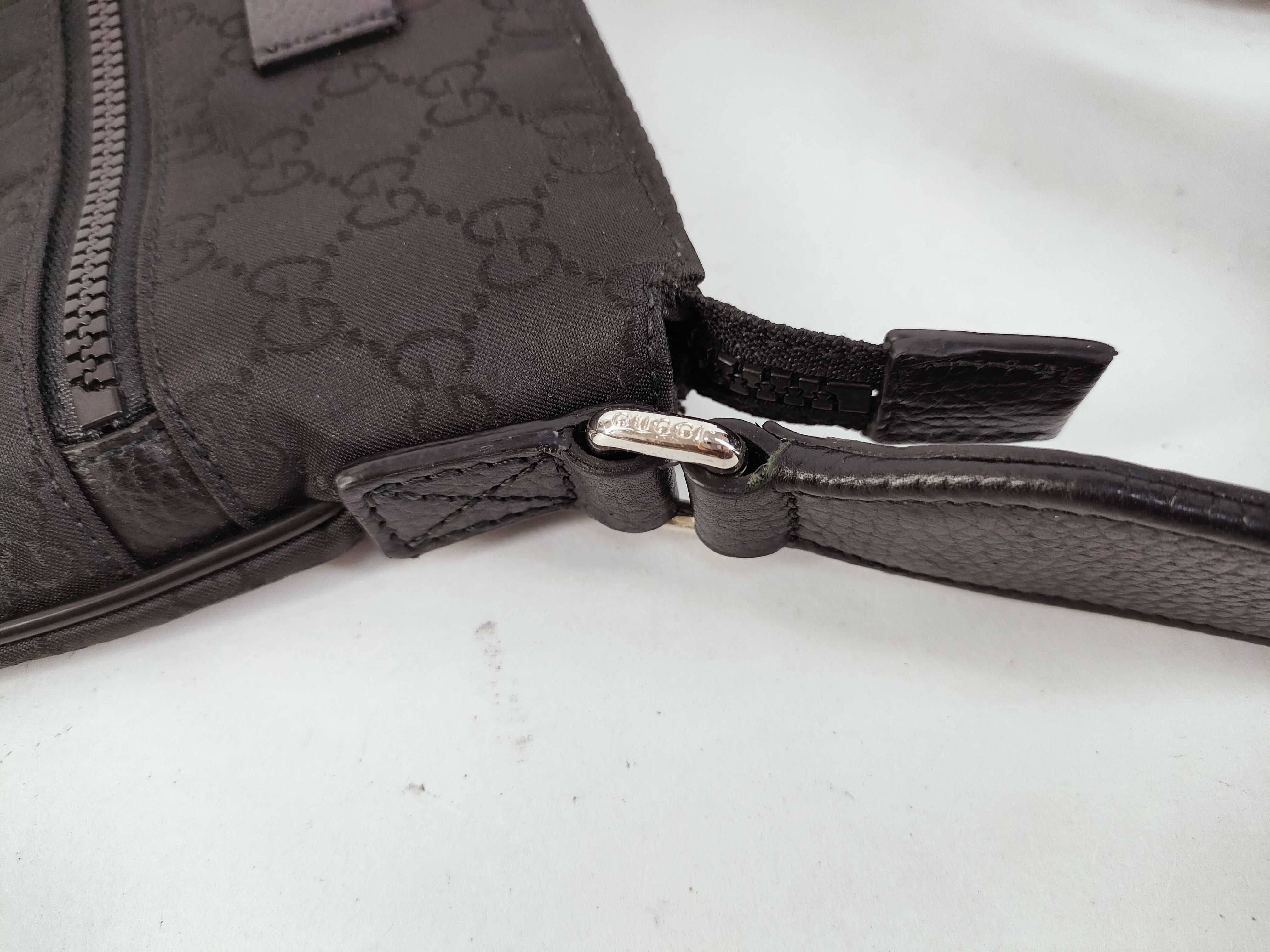 GG Nylon x Leather Shoulder Bag Black 449183 Outlet Item Shoulder Bag — view 5