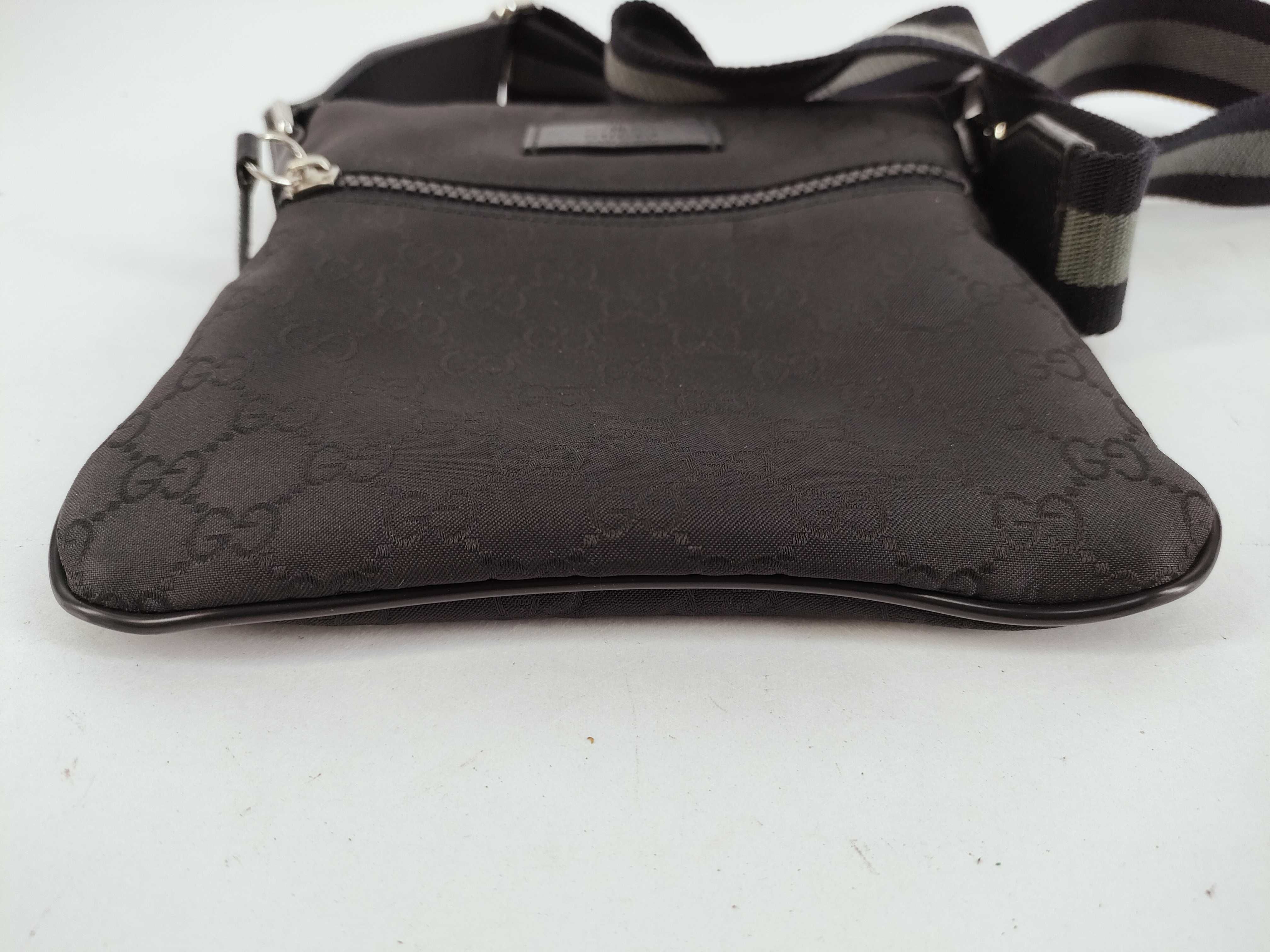 GG Nylon x Leather Shoulder Bag Black 449183 Outlet Item Shoulder Bag — view 7