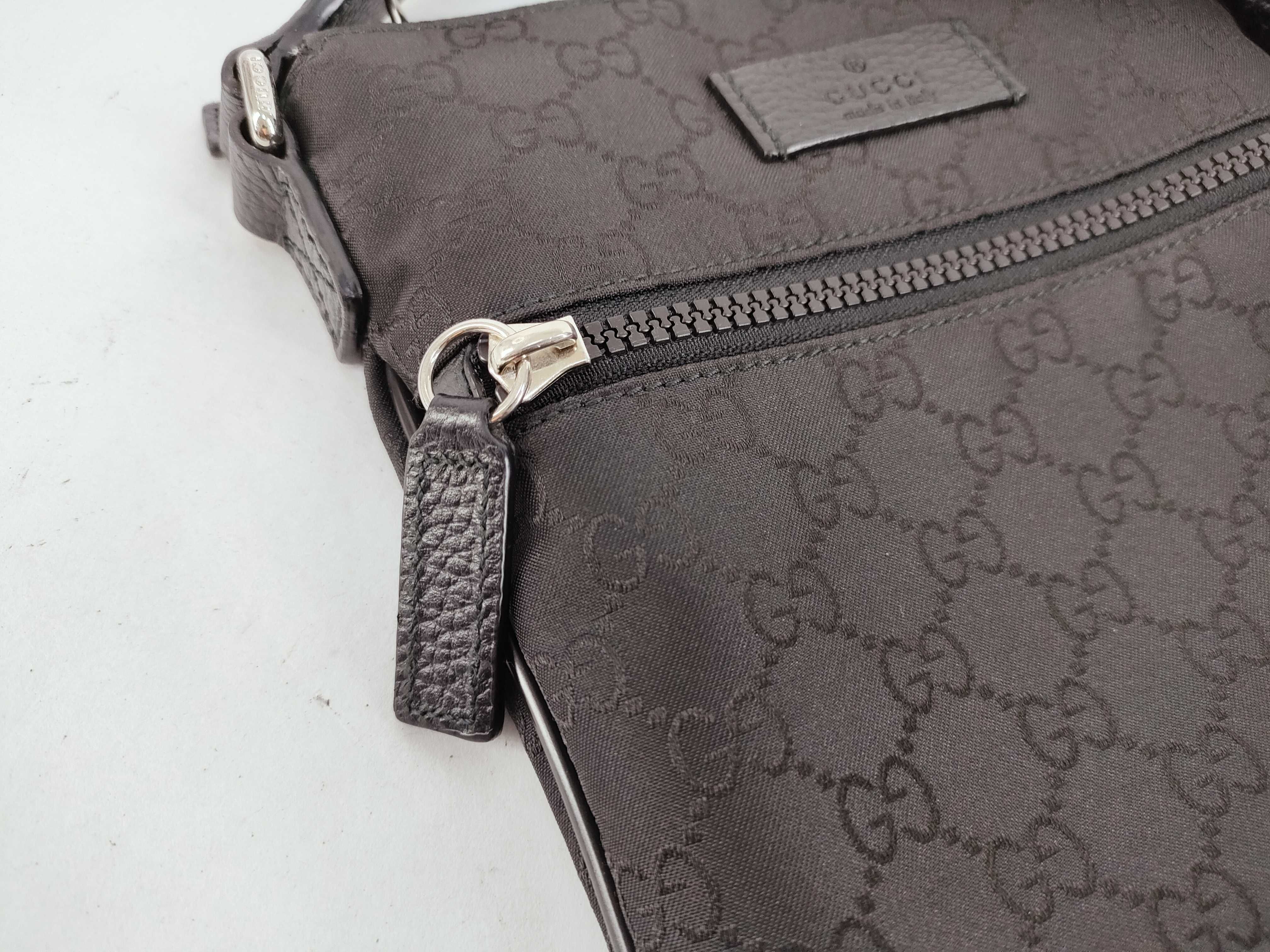 GG Nylon x Leather Shoulder Bag Black 449183 Outlet Item Shoulder Bag — view 8
