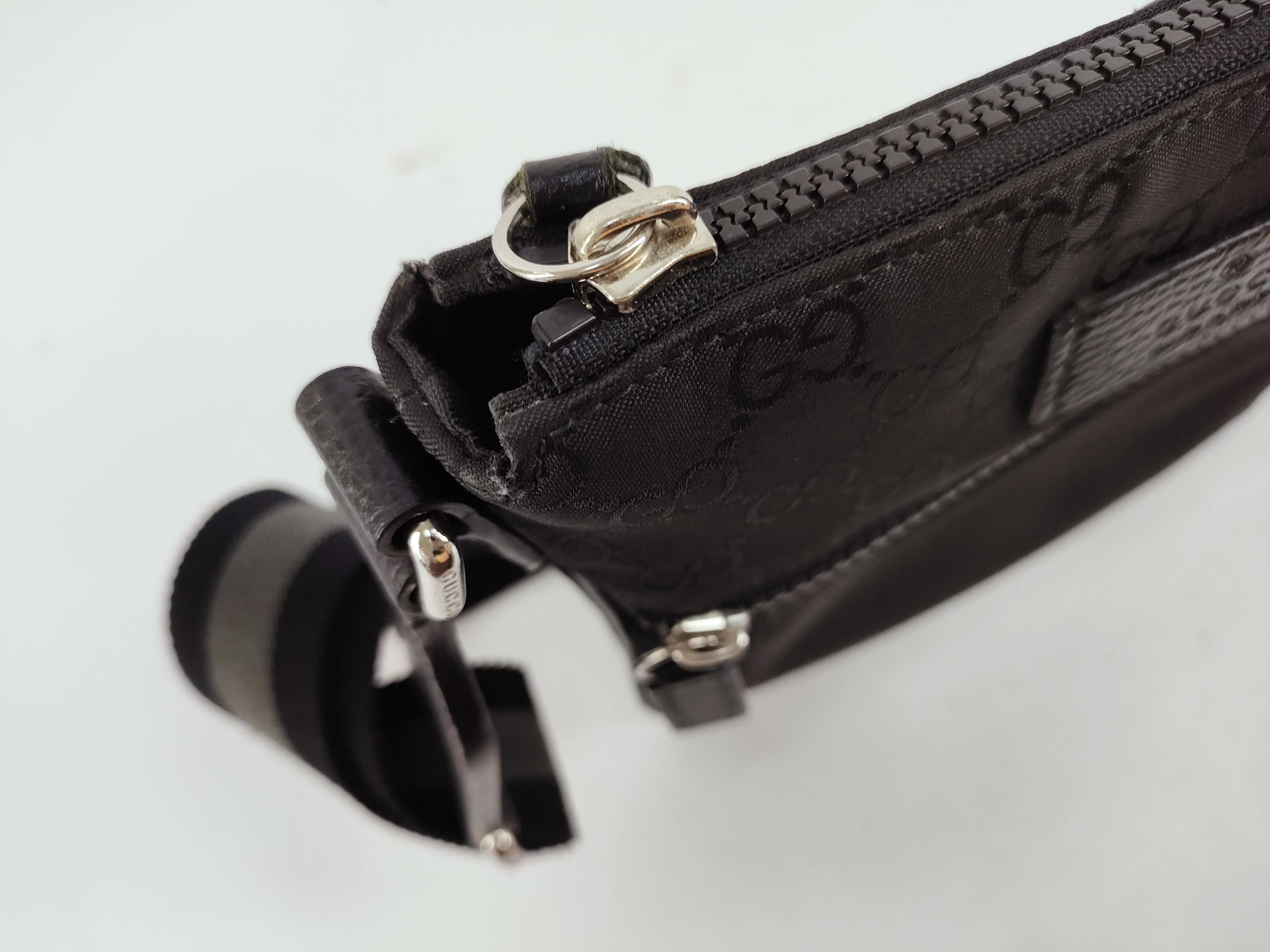 GG Nylon x Leather Shoulder Bag Black 449183 Outlet Item Shoulder Bag — view 9