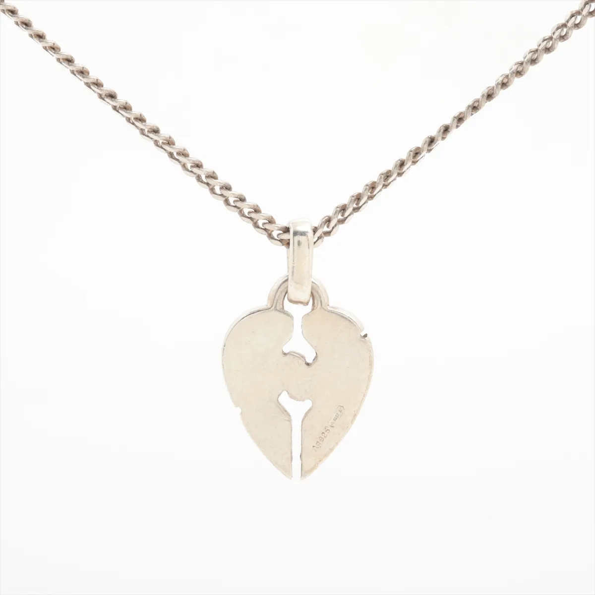 heart necklace, 925 sterling silver, 10.3g. Shows signs of wear, — view 2