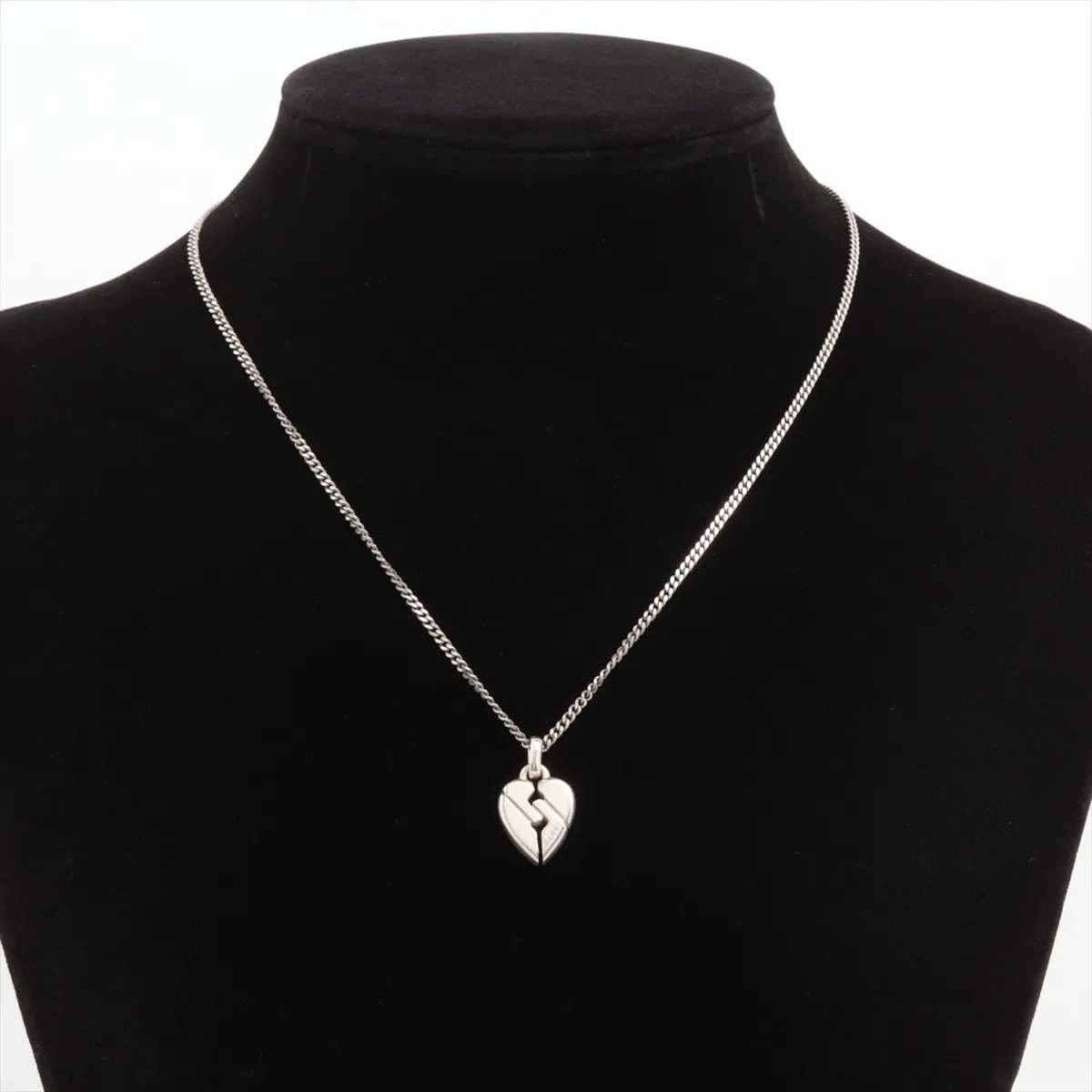 heart necklace, 925 sterling silver, 10.3g. Shows signs of wear, — view 5