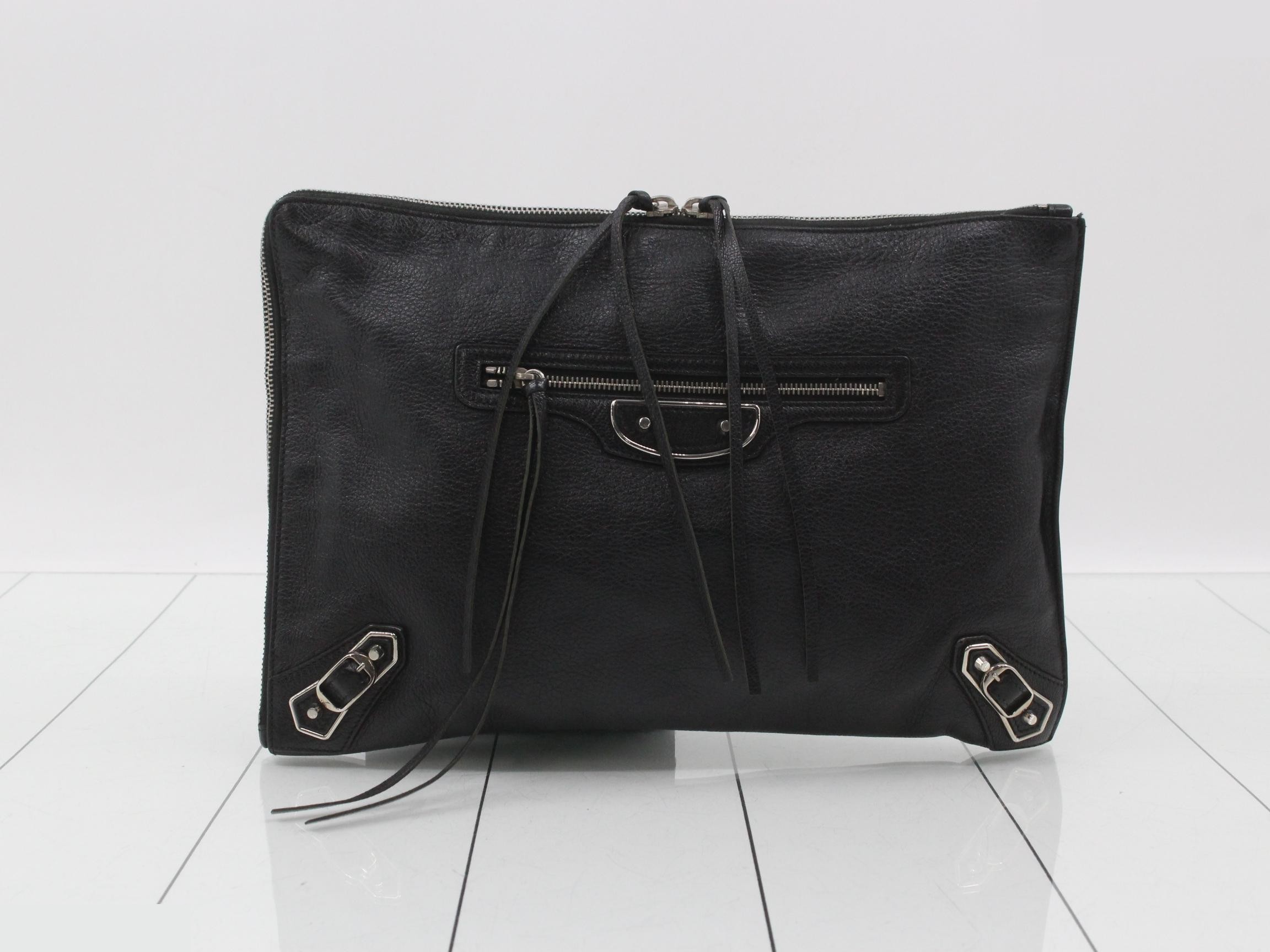 Other lines: Bags & Clutch Pouches, Leather, Black, Silver Hardware