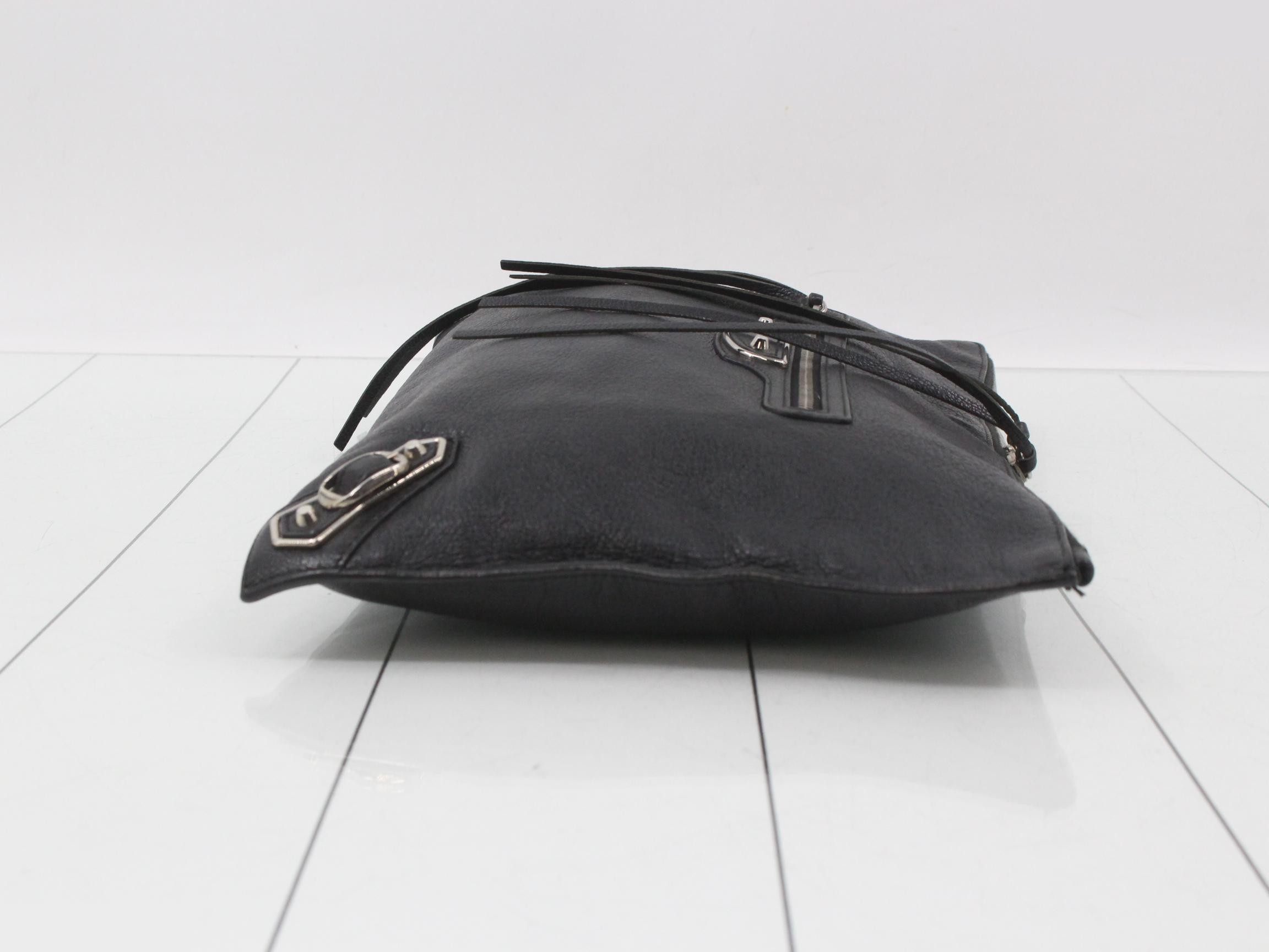 Other lines: Bags & Clutch Pouches, Leather, Black, Silver Hardware — view 3