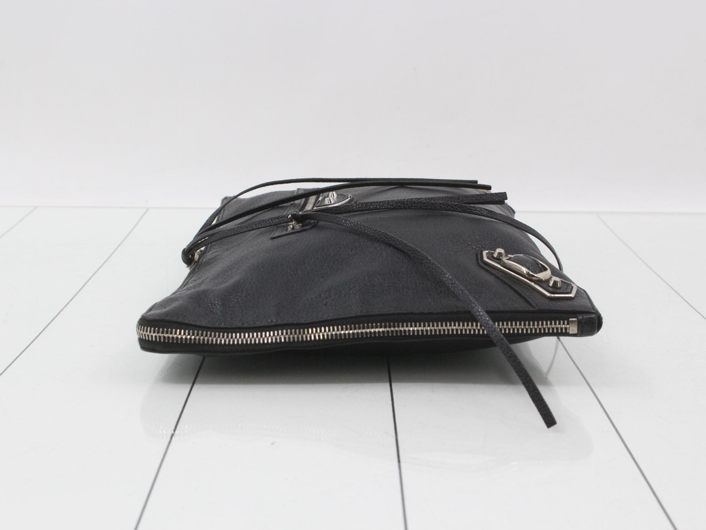 Other lines: Bags & Clutch Pouches, Leather, Black, Silver Hardware — view 4