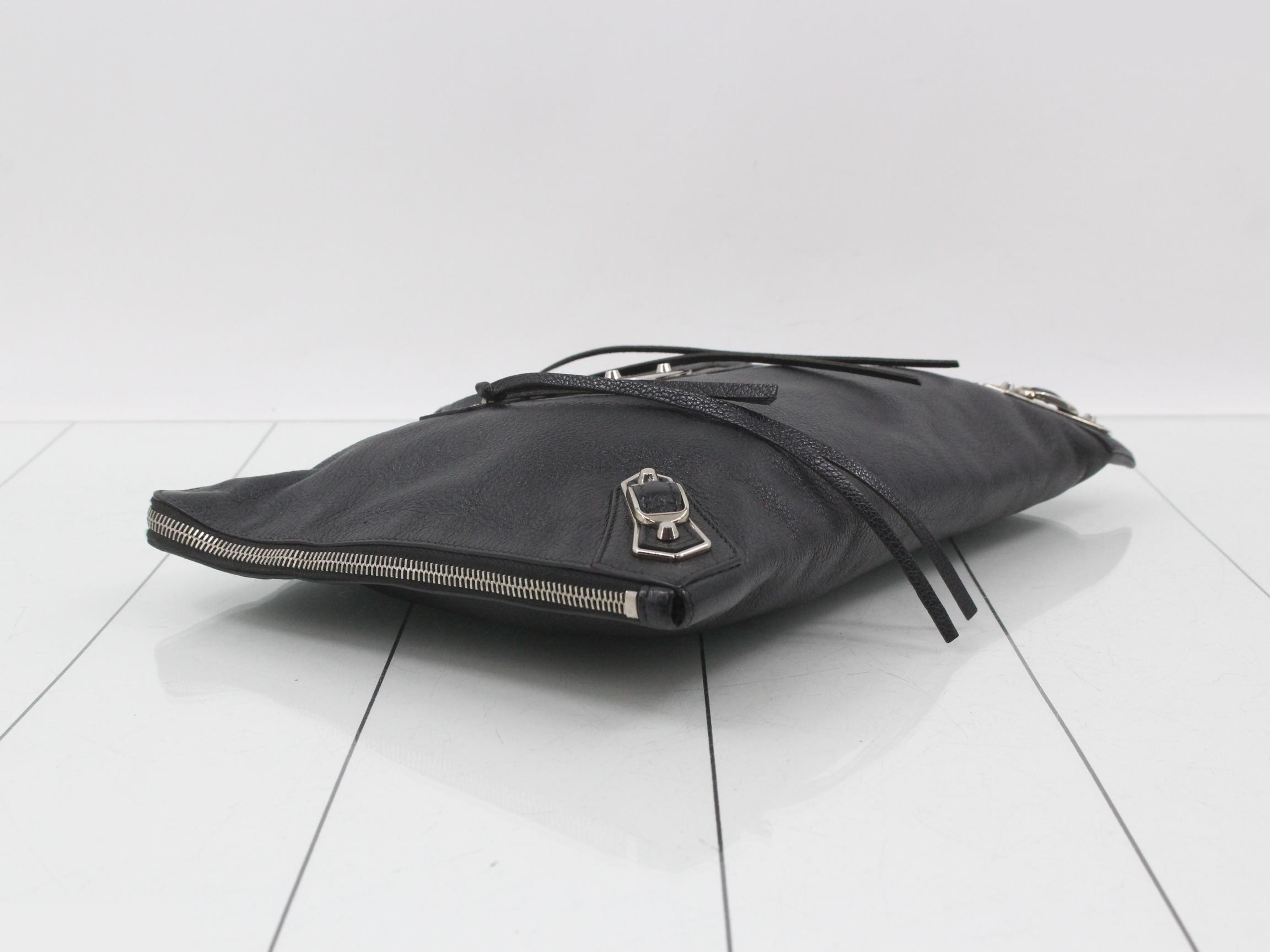 Other lines: Bags & Clutch Pouches, Leather, Black, Silver Hardware — view 5