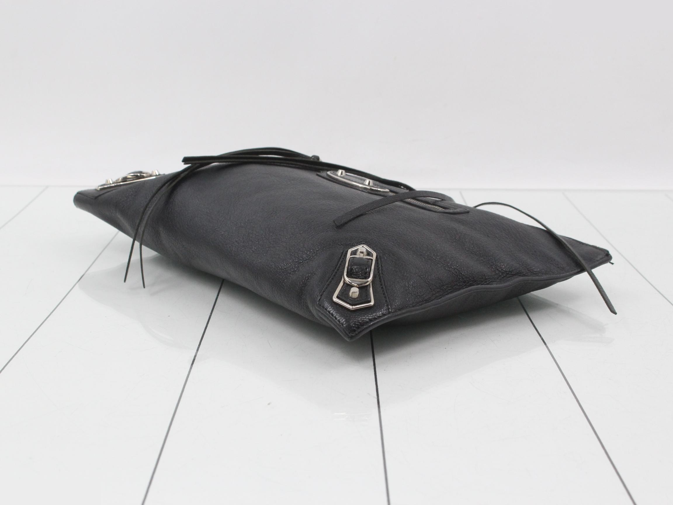 Other lines: Bags & Clutch Pouches, Leather, Black, Silver Hardware — view 6
