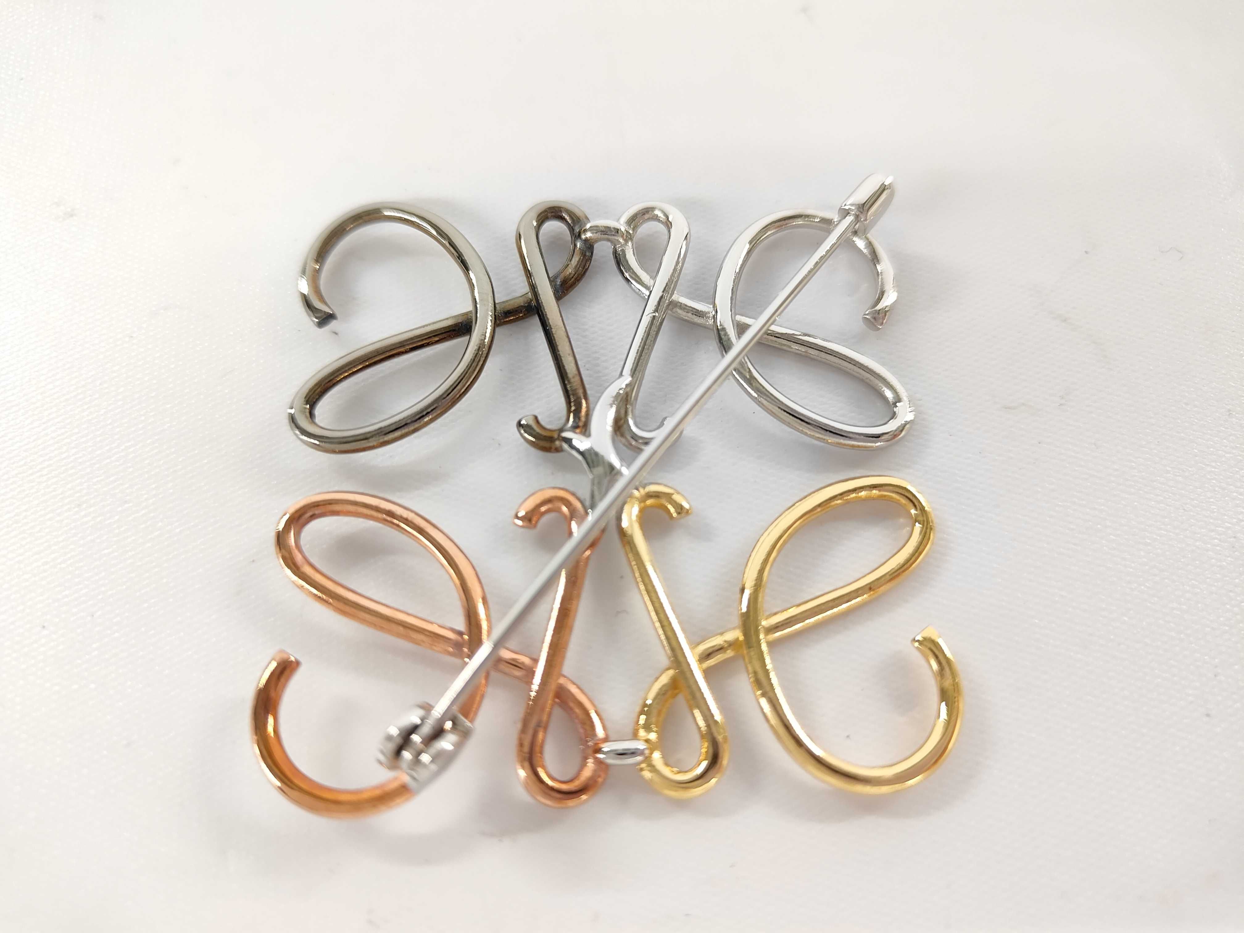 Anagram Brooch (Silver and Gold Hardware) — view 2