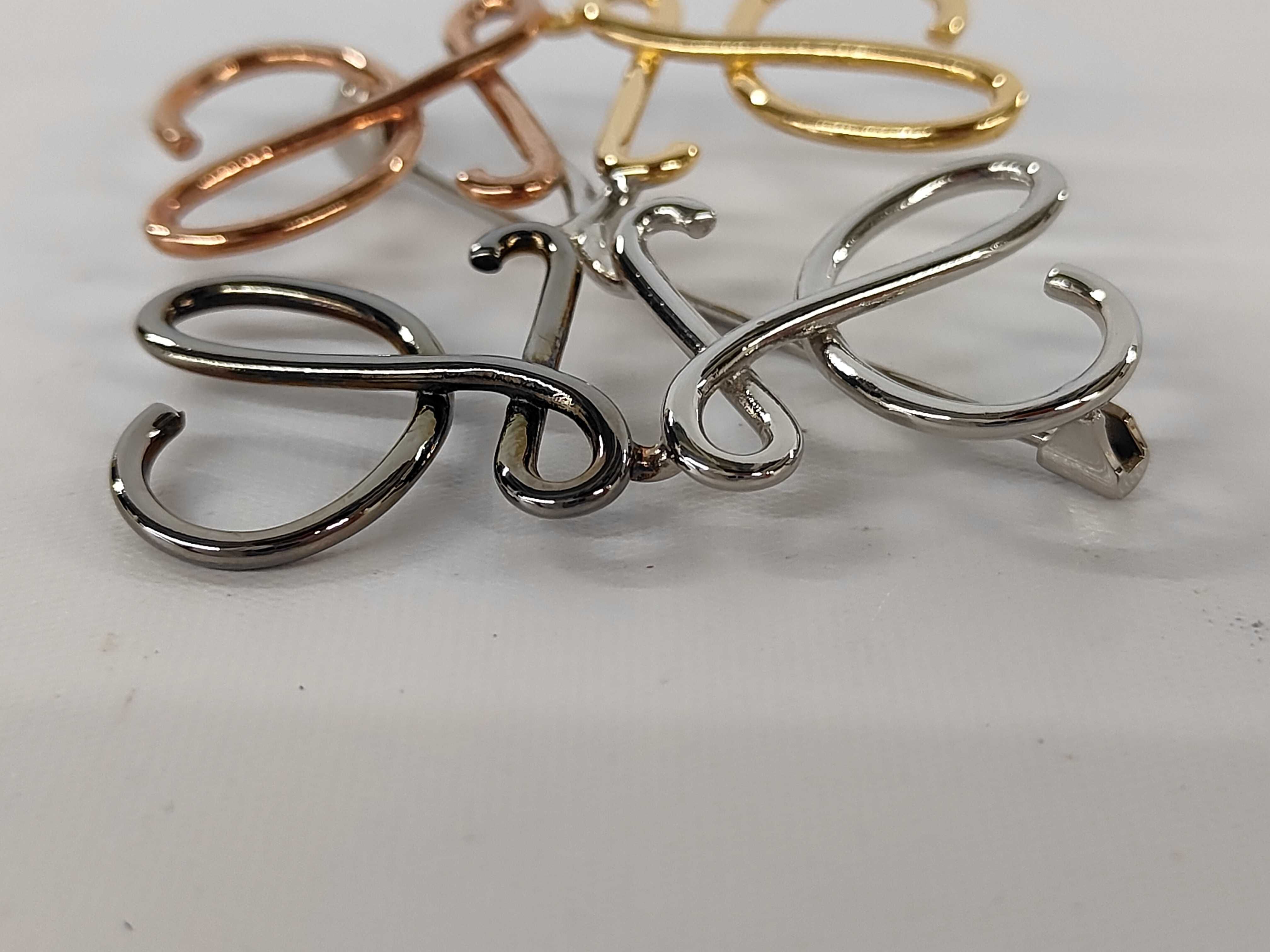 Anagram Brooch (Silver and Gold Hardware) — view 4