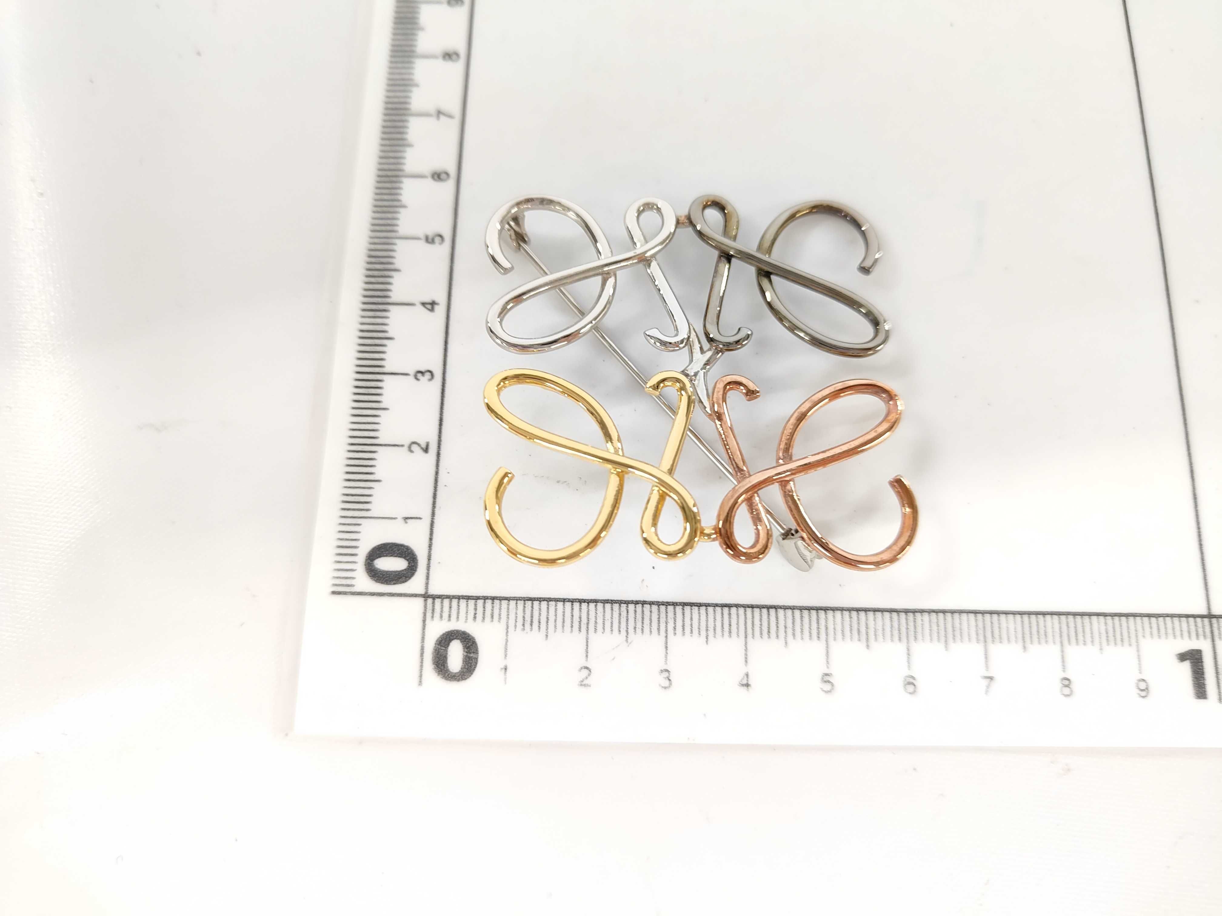 Anagram Brooch (Silver and Gold Hardware) — view 6