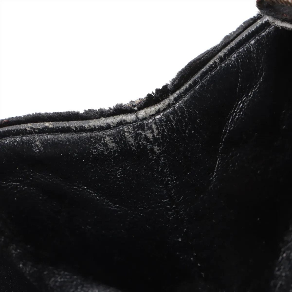 Matelassé Velour Chain Shoulder Bag, Tortoiseshell, Black with Gold Hardware — view 14