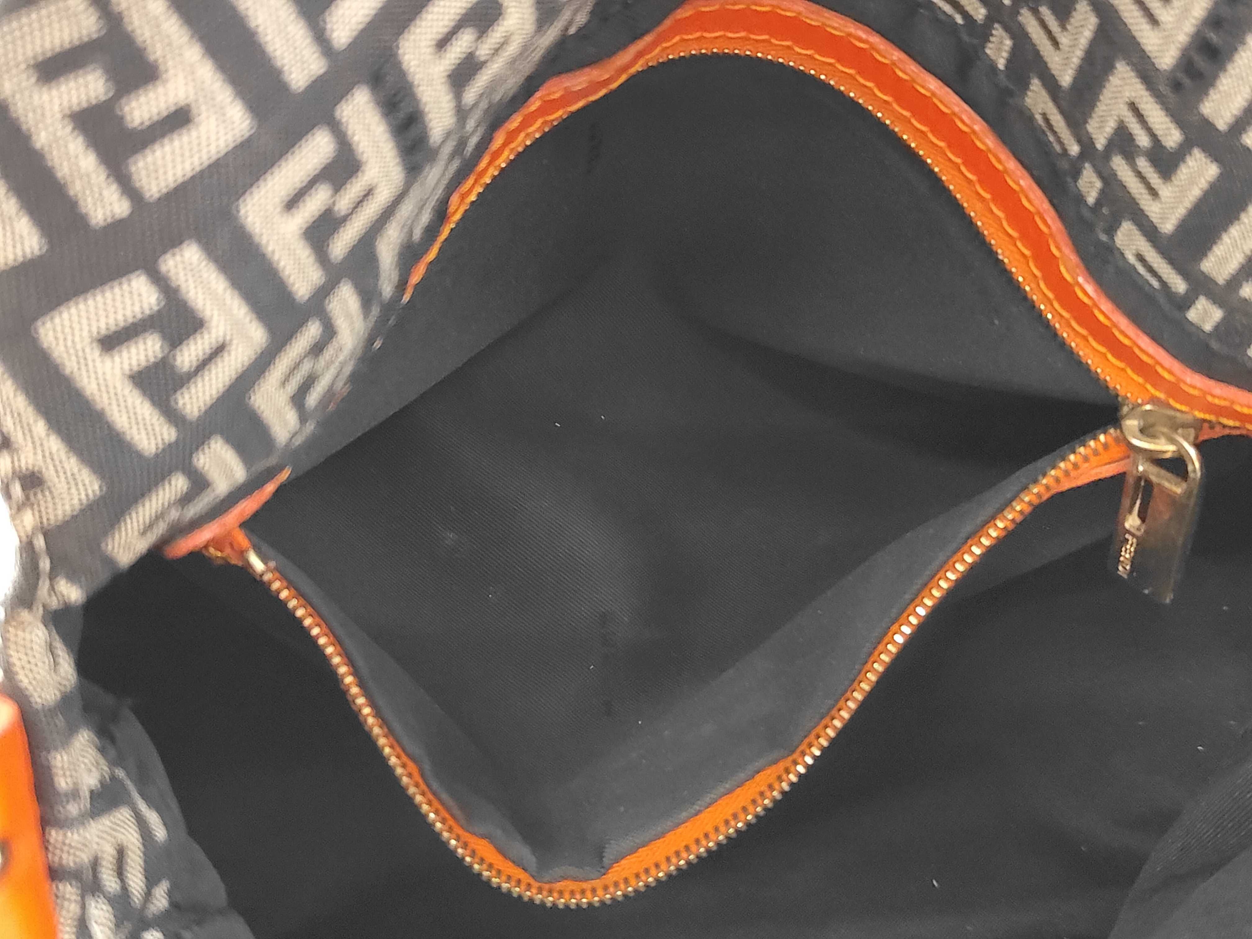 Mamma Baguette Zucchino Khaki x Orange Bag — view 9