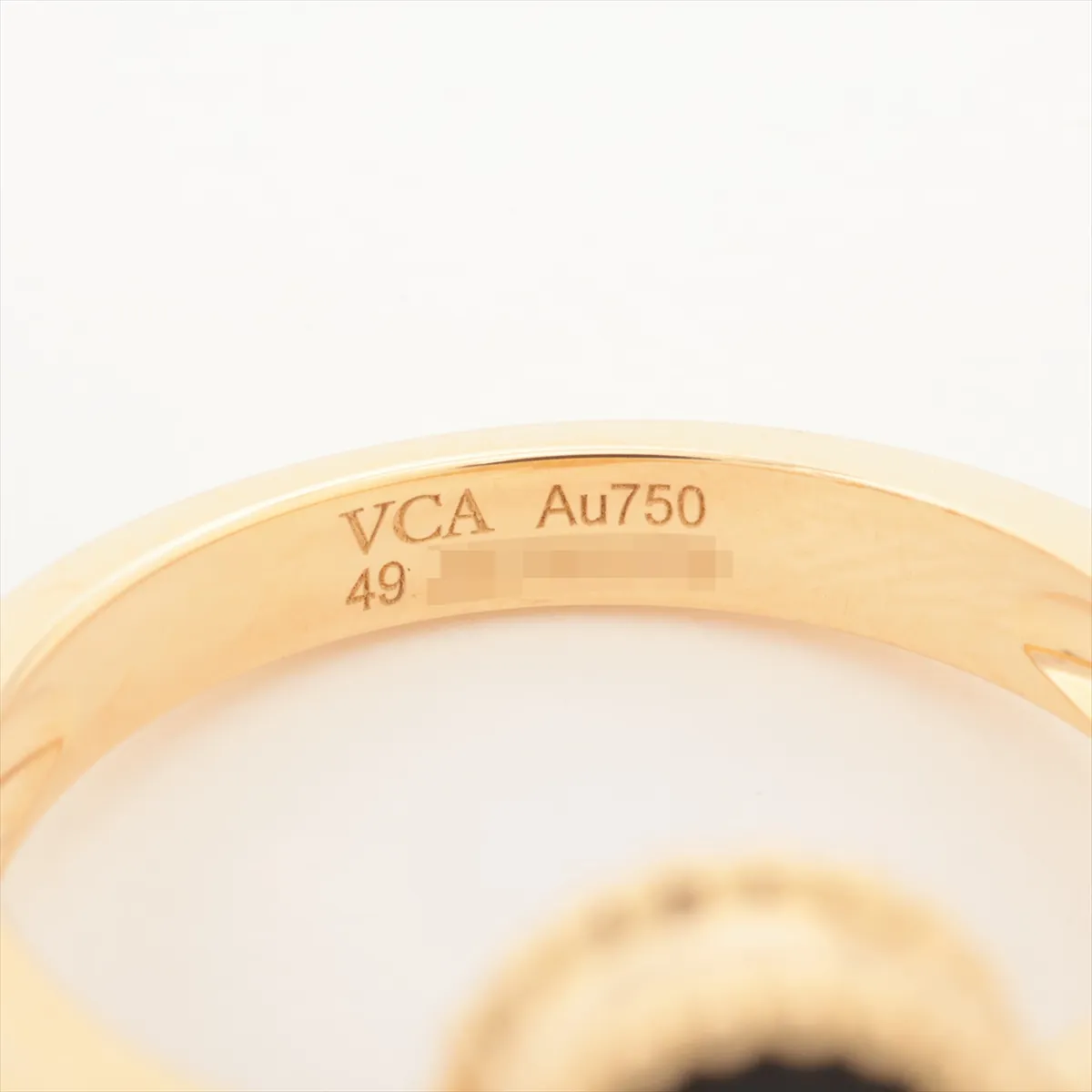 Vintage Alhambra Onyx Diamond Ring 750 (Yellow Gold) 6.7g Size 49 JE751076 (Dents) — view 3