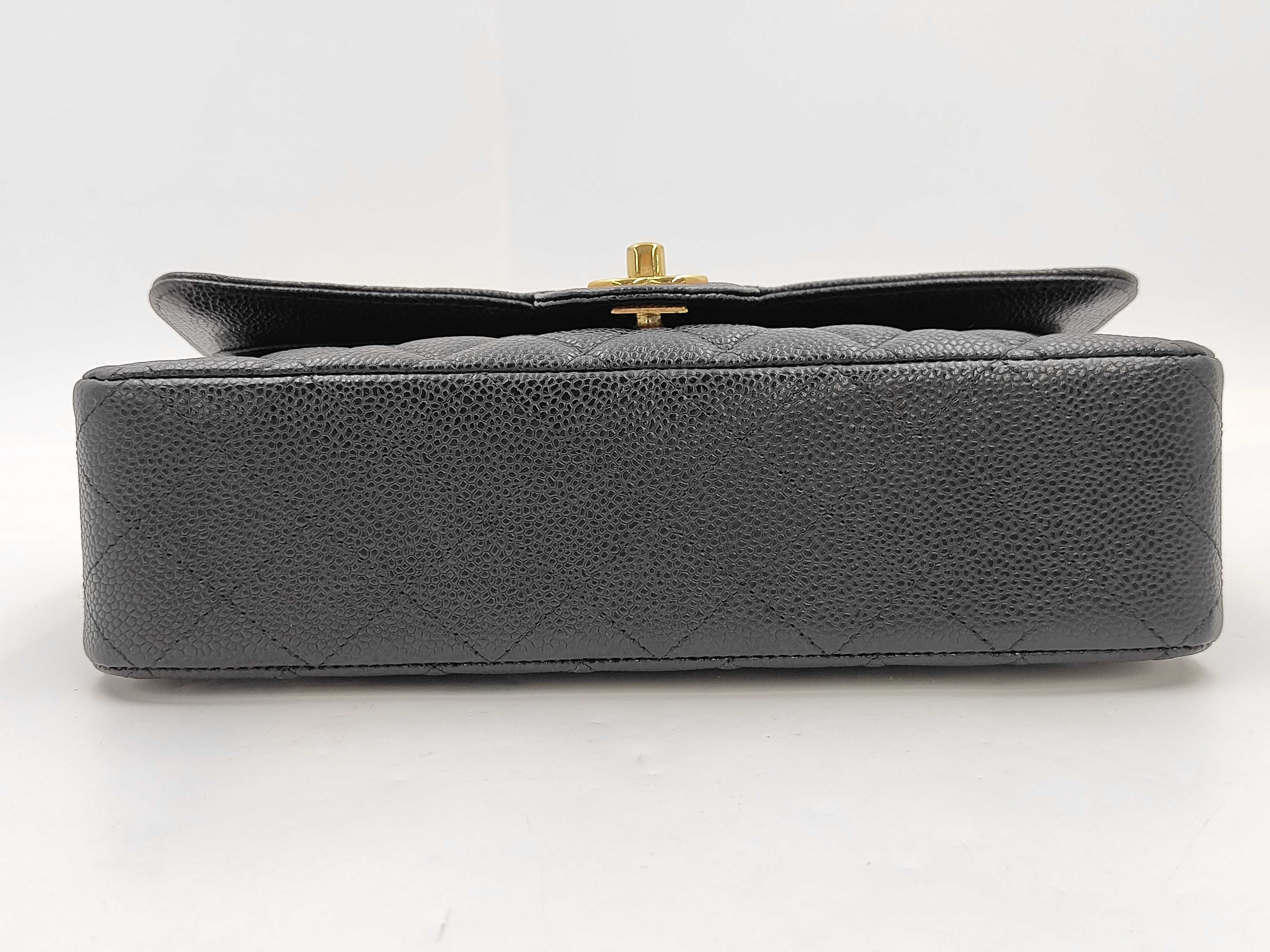 Double Flap Caviar Skin Shoulder Bag — view 6