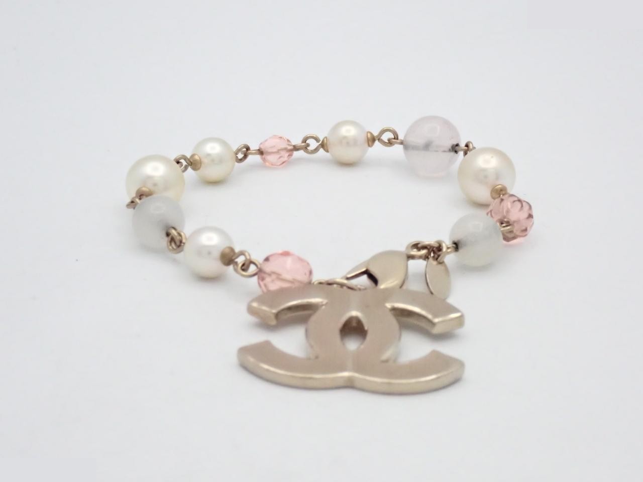 Coco Mark Color Stone Pearl Bracelet, Wrist Circumference Approx. 16.5cm — view 2