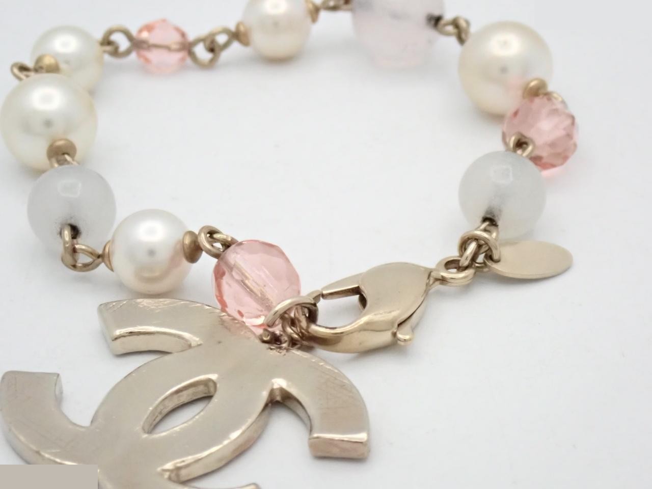 Coco Mark Color Stone Pearl Bracelet, Wrist Circumference Approx. 16.5cm — view 3